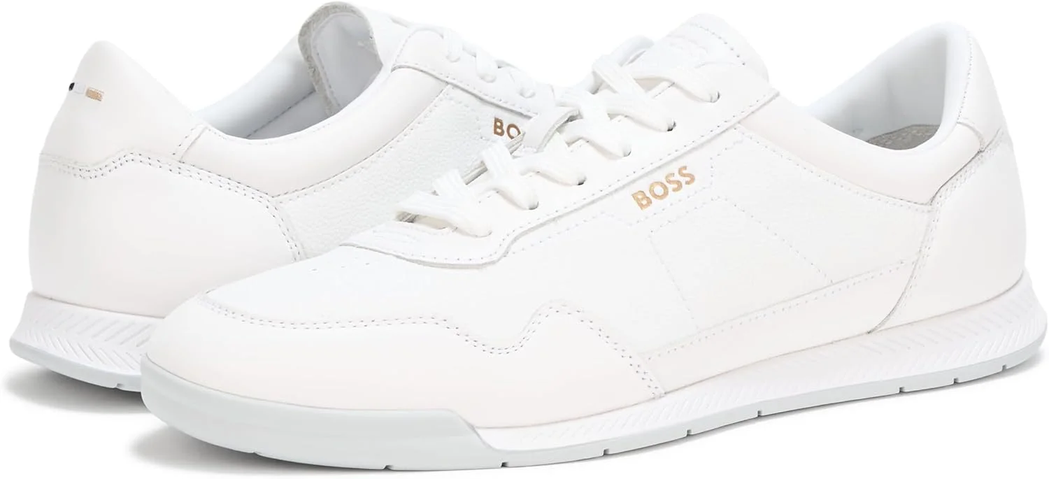 کفش کتانی مردانه چرمی BOSS مدل Titanium با طراحی کوتاه