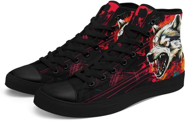 کفش های ساق بلند زنانه/مردانه آوسول، طرح اسکلت، بند دار، کتانی مشکی، ضد لغزش، راحت و مناسب پیاده روی و تنیس کفش های ساق بلند زنانه/مردانه آوسول، طرح اسکلت، بند دار، کتانی مشکی، ضد لغزش، راحت و مناسب پیاده روی و تنیس