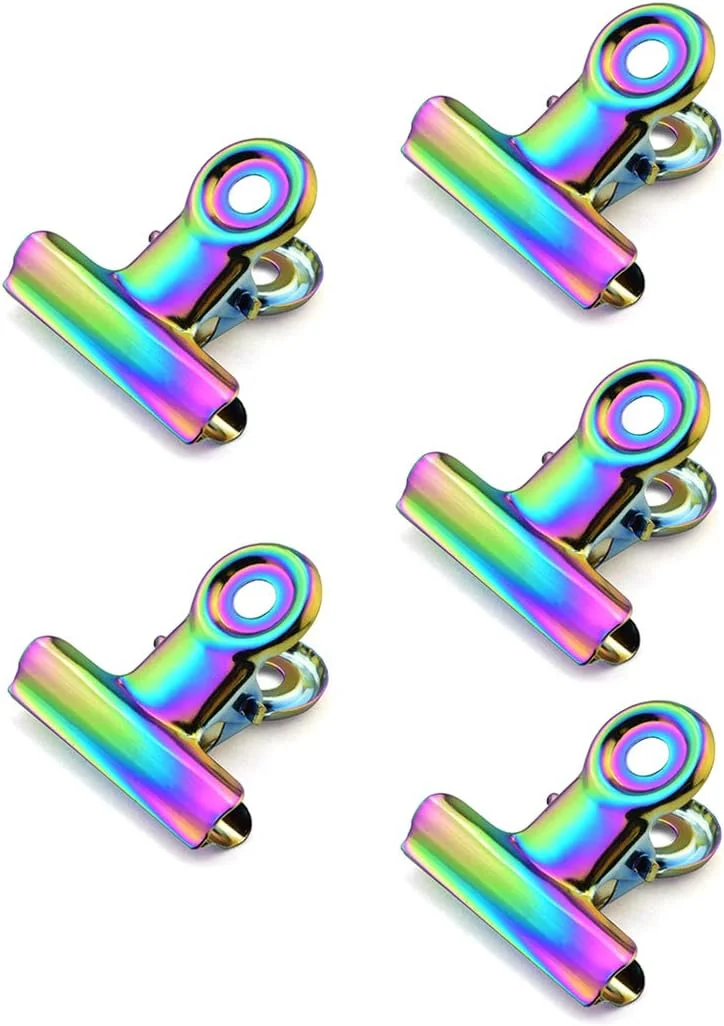 نگهدارنده فرم ناخن Honey Joy، گیره های فرم دهنده ناخن C، ابزار چند منظوره ژل UV/ناخن اکریلیک، بسته 5 عددی (گیره رنگین کمانی NAT190)