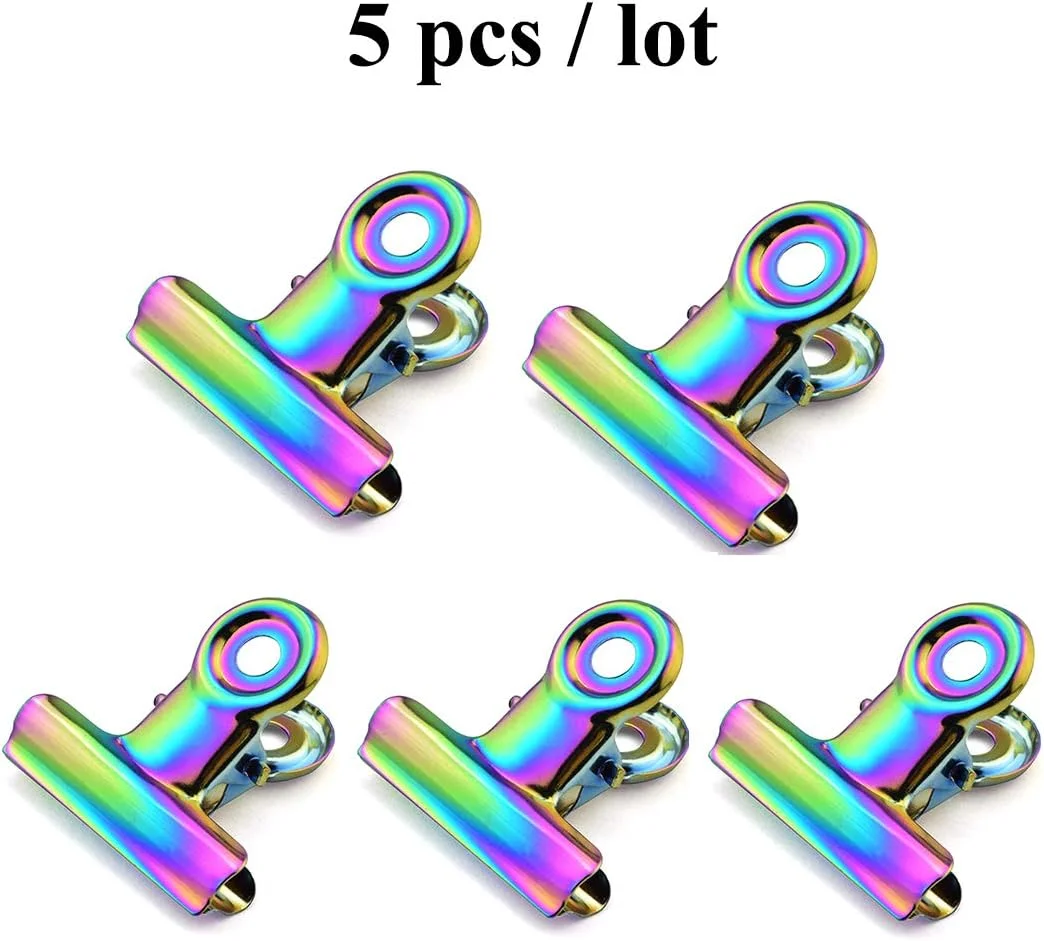 نگهدارنده فرم ناخن Honey Joy، گیره های فرم دهنده ناخن C، ابزار چند منظوره ژل UV/ناخن اکریلیک، بسته 5 عددی (گیره رنگین کمانی NAT190)