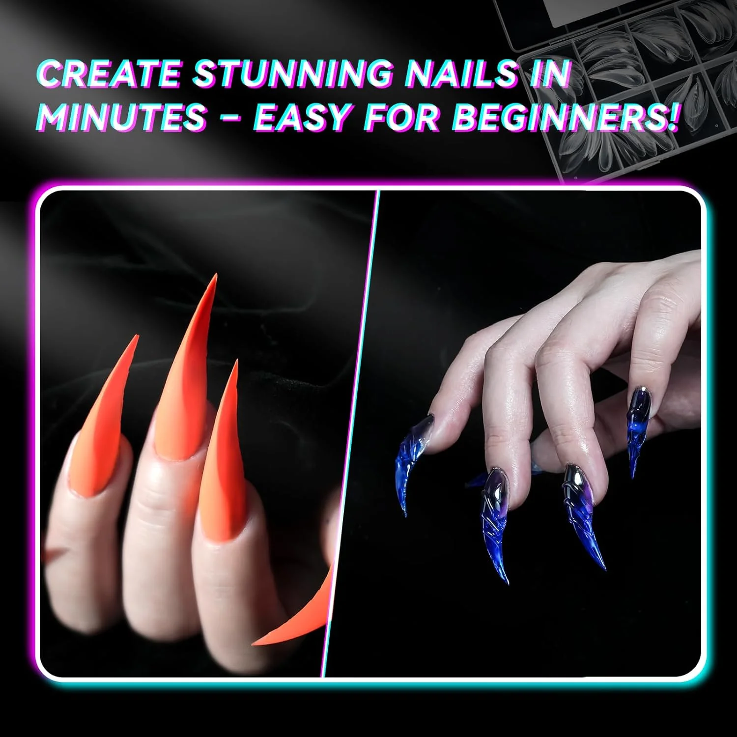 قالب های دوگانه ژلیک EC Cat برای کاشت ناخن: 120 عدد قالب رنگی ناخن، 12 سایز قالب ناخن برای بیلدر ژل، قالب های نیمه مات برای طراحی هنری ناخن، مناسب سالن و استفاده شخصی