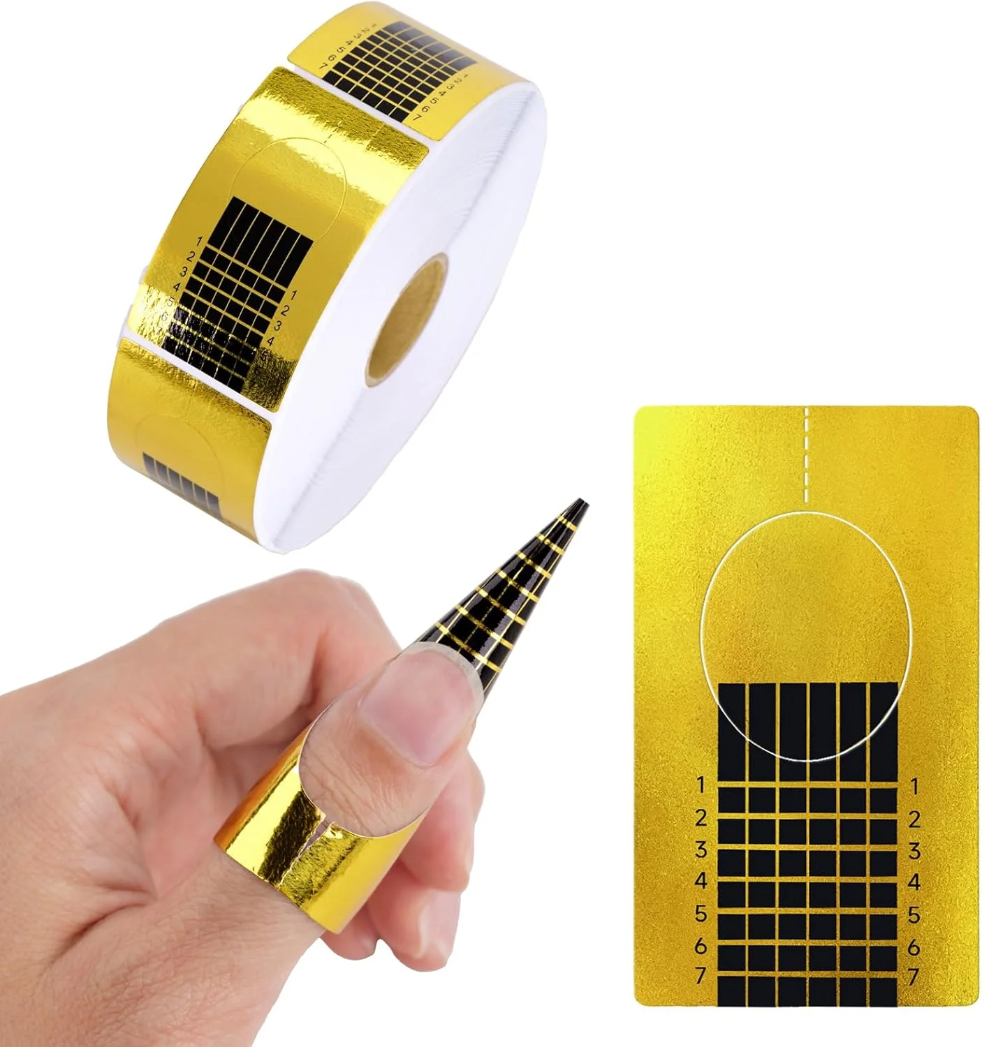 برچسب راهنمای فرم ناخن G2PLUS برای نوک ناخن های اکریلیک / اکستنشن لاک ژل (1 رول / 500 عدد - طلایی) برچسب راهنمای فرم ناخن G2PLUS برای نوک ناخن های اکریلیک / اکستنشن لاک ژل (1 رول / 500 عدد - طلایی)