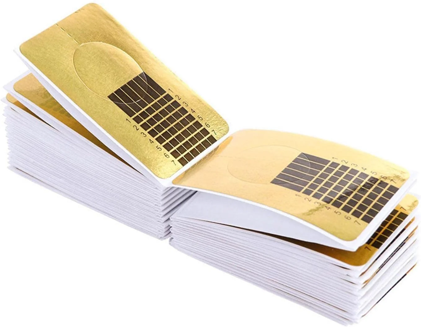 نگهدارنده کاغذ اکستنشن ناخن | استیکرهای راهنمای فرم اکستنشن ناخن | ابزار راهنمای فرم هنر ناخن برای اکستنشن ناخن اکریلیک یا ژل، دستیار هنر ناخن