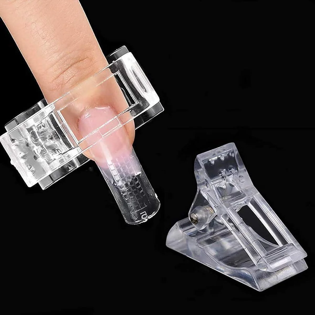 گیره های اکستنشن ناخن، 10 عدد، قالب ساخت سریع و فرم دوگانه برای مانیکور DIY