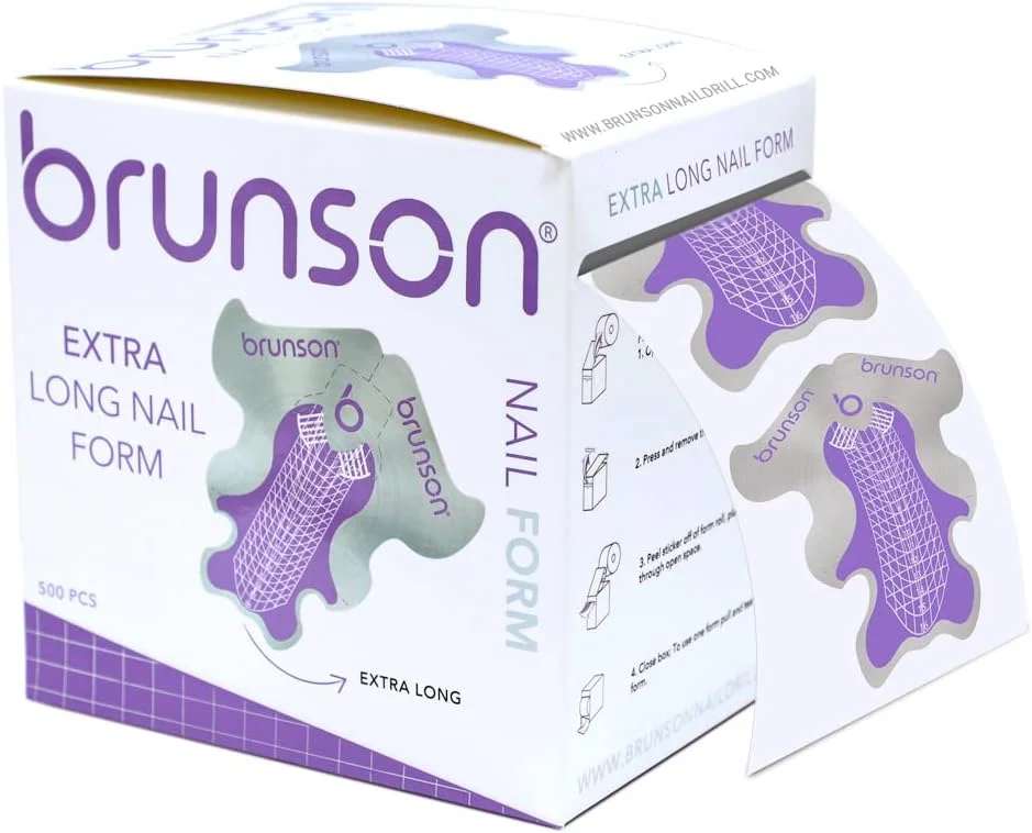 فرمر ناخن ضخیم طراحی ناخن فرم های اکستنشن کاغذ اکریلیک ناخن برای ناخن ژلی، استیکرهای فرم دهنده ناخن با شماره گذاری شده، مونومر مایع حرفه ای، مجموعه 500 عددی فرم ناخن فوق العاده قوی