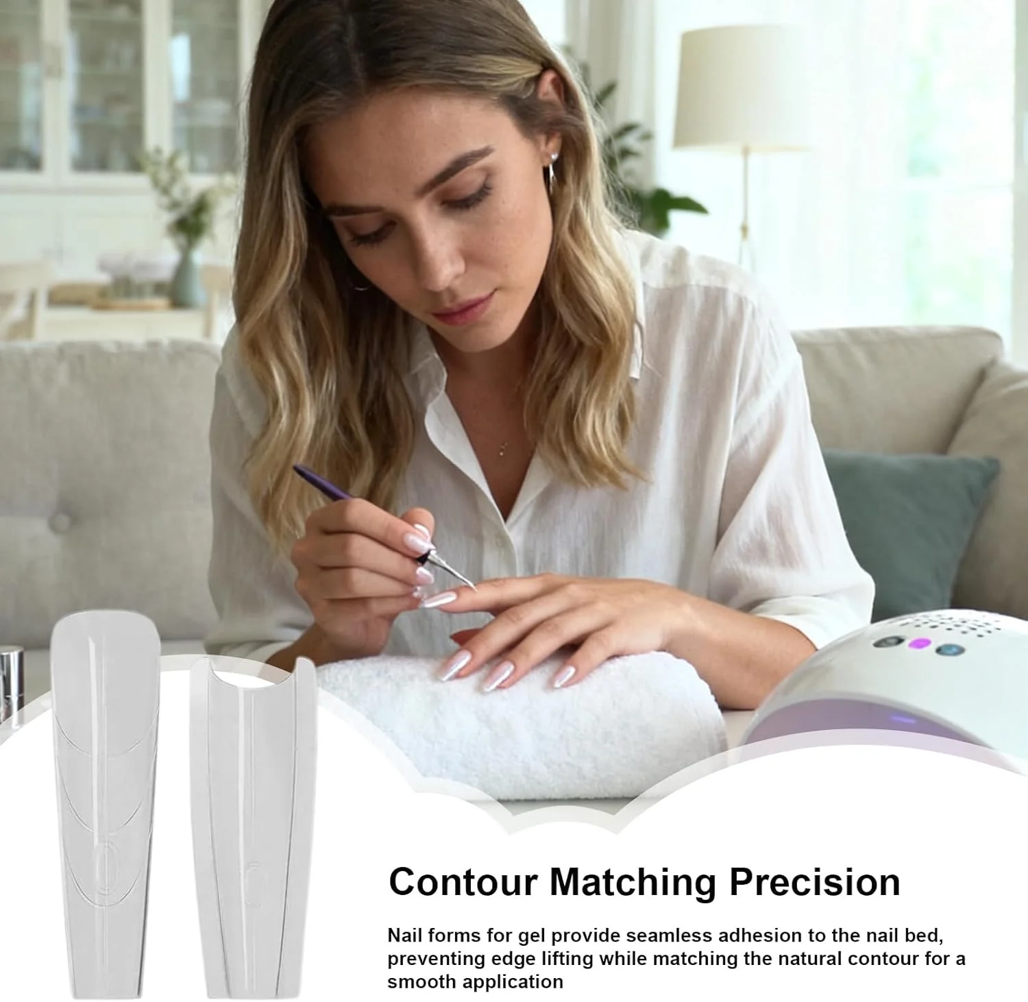 قالب های کاشت ناخن - شفاف و مقاوم در برابر ترک - قالب ناخن فرانسوی برای ژل، مناسب مبتدیان، متخصصان، خانم ها، دوست دختر، استفاده روزمره، منزل، سالن