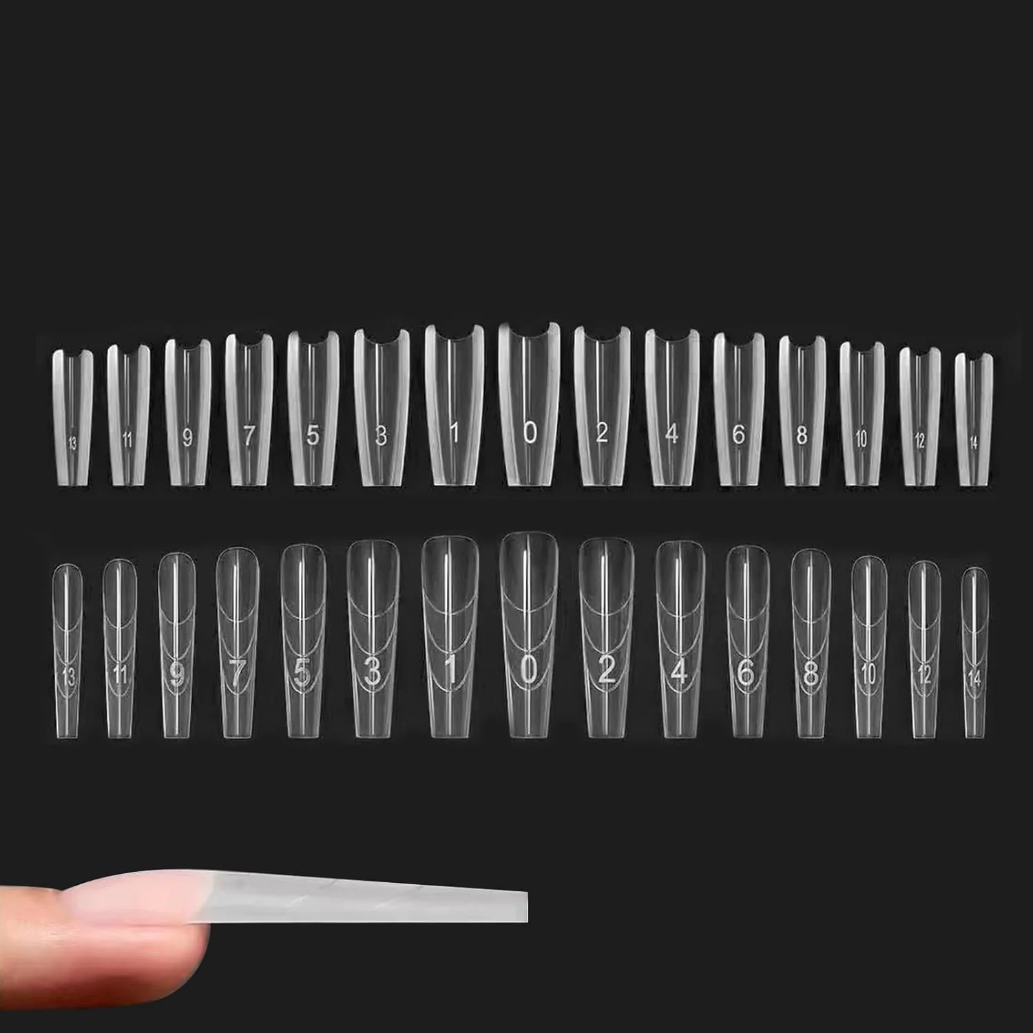 قالب های ناخن برای ژل، ساخت ناخن های دستی با ساختار ساندویچی | قالب های اکستنشن ناخن ژلی | برای مبتدیان، متخصصان، زنان، دوست دختران، استفاده روزمره، سالن خانگی