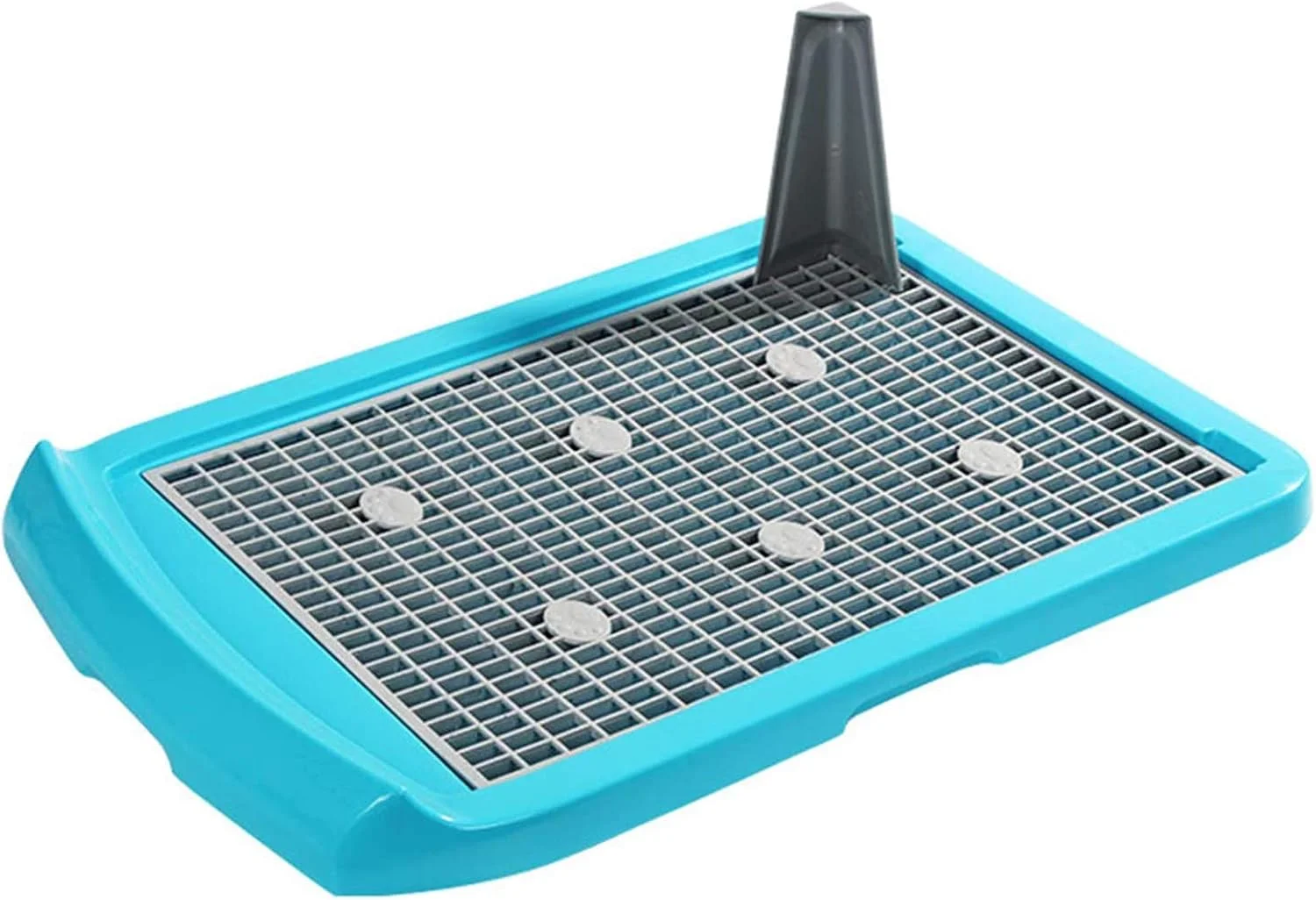 توالت حیوانات خانگی قابل حمل XWBLDBDFC، سینی توری توالت سگ آموزش داخلی با میله ادرار برای توله سگ ها سگ های کوچک سینی توالت، توالت سگ مناسب برای سگ های بزرگ، متوسط ​​و کوچک - آبی