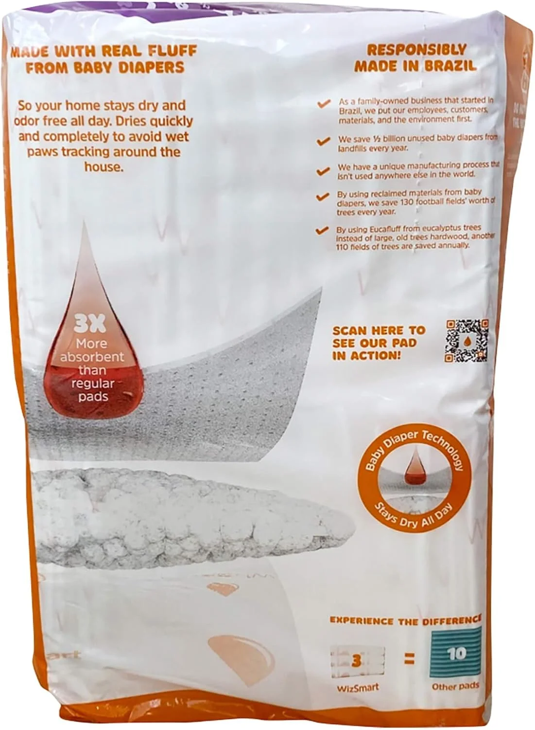 پدهای آموزشی سگ و توله سگ Wizsmart Premium، فوق العاده جاذب، ضد نشت، دارای زبانه های چسبی برای جلوگیری از لغزش، کنترل بو، سازگار با محیط زیست، 30 عدد در بسته پدهای آموزشی سگ و توله سگ Wizsmart Premium، فوق العاده جاذب، ضد نشت، دارای زبانه های چسبی برای جلوگیری از لغزش، کنترل بو، سازگار با محیط زیست، 30 عدد در بسته