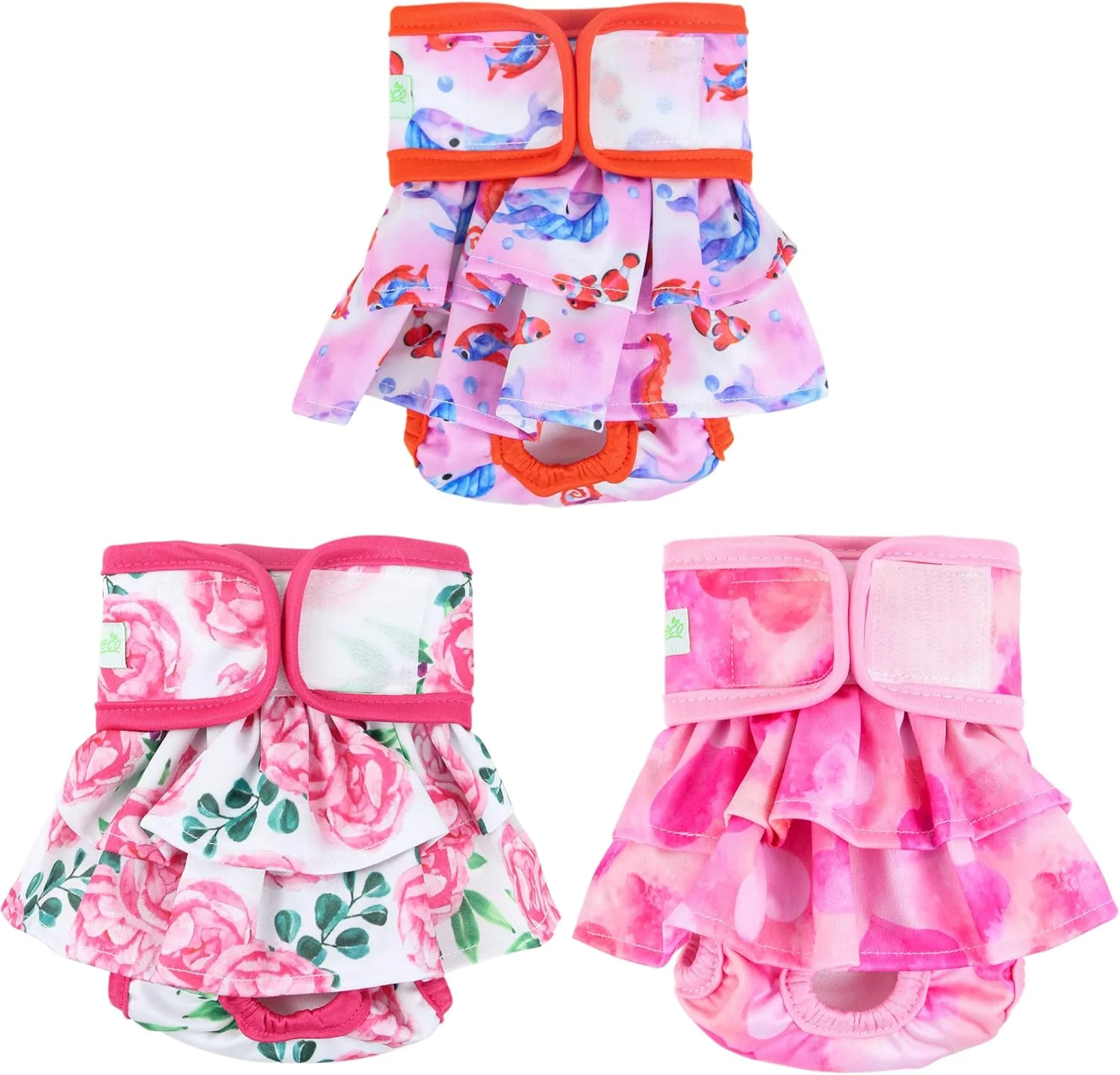 پوشک سگ ماده قابل شستشو ویگریکو (بسته 3 عددی)، پوشک سگ بسیار جاذب برای سگ های ماده در دوران فحلی، قاعدگی، بی اختیاری ادرار یا ادرار هیجانی (اقیانوس گل ها، متوسط) پوشک سگ ماده قابل شستشو ویگریکو (بسته 3 عددی)، پوشک سگ بسیار جاذب برای سگ های ماده در دوران فحلی، قاعدگی، بی اختیاری ادرار یا ادرار هیجانی (اقیانوس گل ها، متوسط)