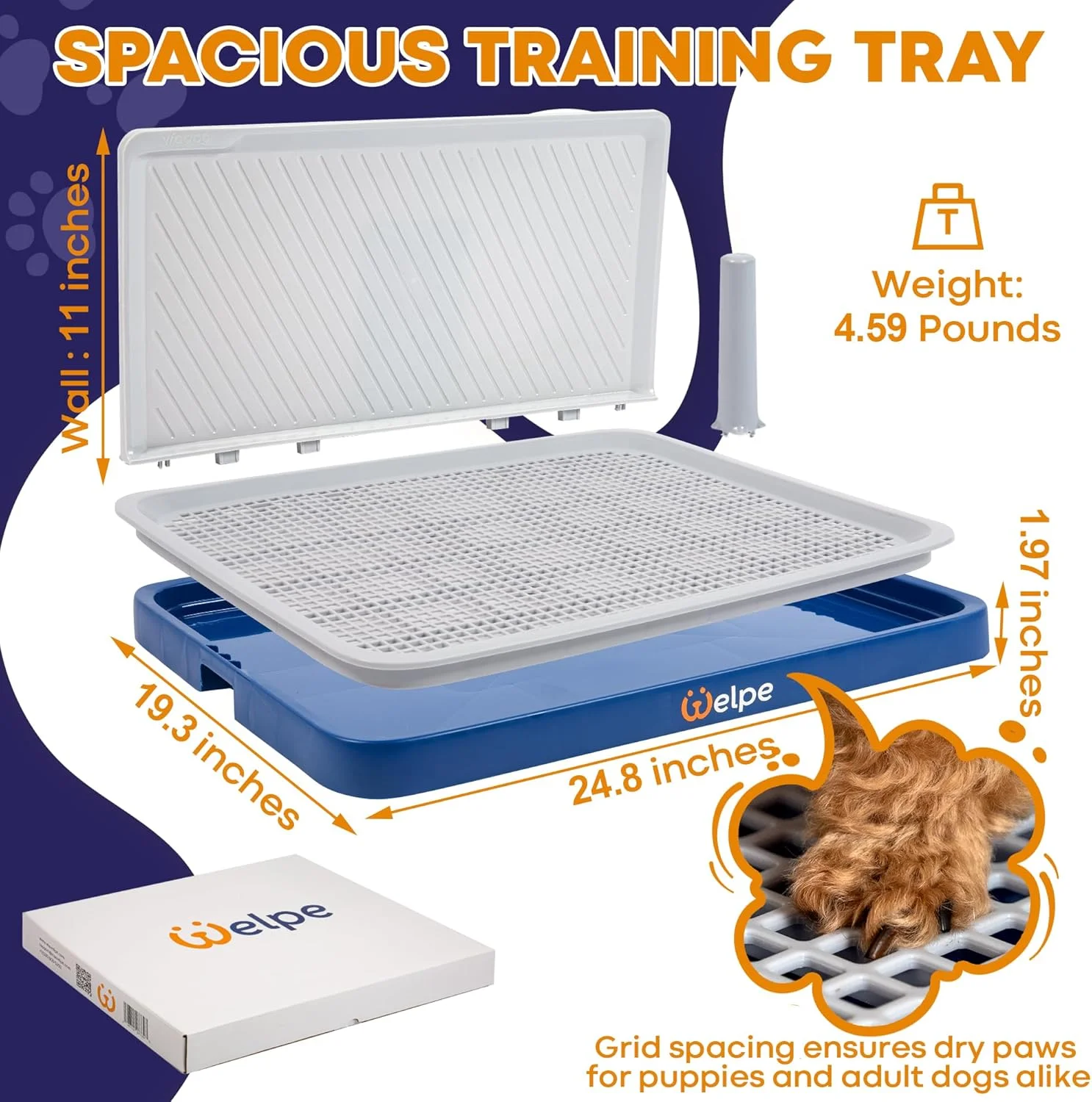 سینی دستشویی سگ Welpe با نگهدارنده پد ادرار - راه حل عالی آموزش دستشویی در داخل خانه برای سگ های کوچک و متوسط. با کف های کثیف خداحافظی کنید و از موفقیت آموزش بدون استرس لذت ببرید! سینی دستشویی سگ Welpe با نگهدارنده پد ادرار - راه حل عالی آموزش دستشویی در داخل خانه برای سگ های کوچک و متوسط. با کف های کثیف خداحافظی کنید و از موفقیت آموزش بدون استرس لذت ببرید!