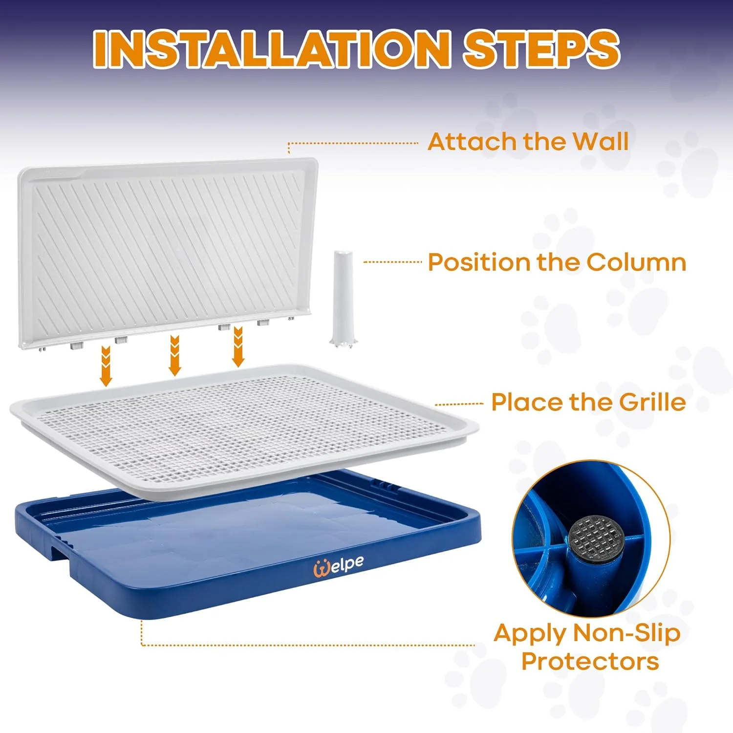 سینی دستشویی سگ Welpe با نگهدارنده پد ادرار - راه حل عالی آموزش دستشویی در داخل خانه برای سگ های کوچک و متوسط. با کف های کثیف خداحافظی کنید و از موفقیت آموزش بدون استرس لذت ببرید! سینی دستشویی سگ Welpe با نگهدارنده پد ادرار - راه حل عالی آموزش دستشویی در داخل خانه برای سگ های کوچک و متوسط. با کف های کثیف خداحافظی کنید و از موفقیت آموزش بدون استرس لذت ببرید!