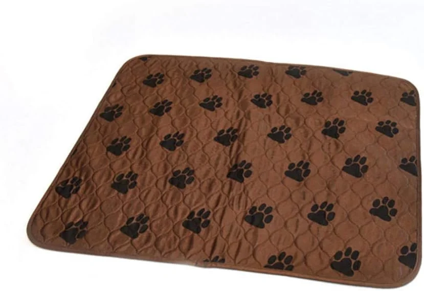 پد ادرار سگ ضد آب و قابل استفاده مجدد، پد آموزشی سگ قابل شستشو، زیرانداز آموزش حیوانات خانگی، قهوه ای روشن 80 * 90 سانتی متر-A2_M