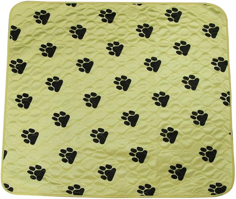 پد ادرار سگ ضد آب و قابل استفاده مجدد، پد آموزشی سگ قابل شستشو، زیرانداز آموزش حیوانات خانگی، قهوه ای روشن 80 * 90 سانتی متر-A1_S