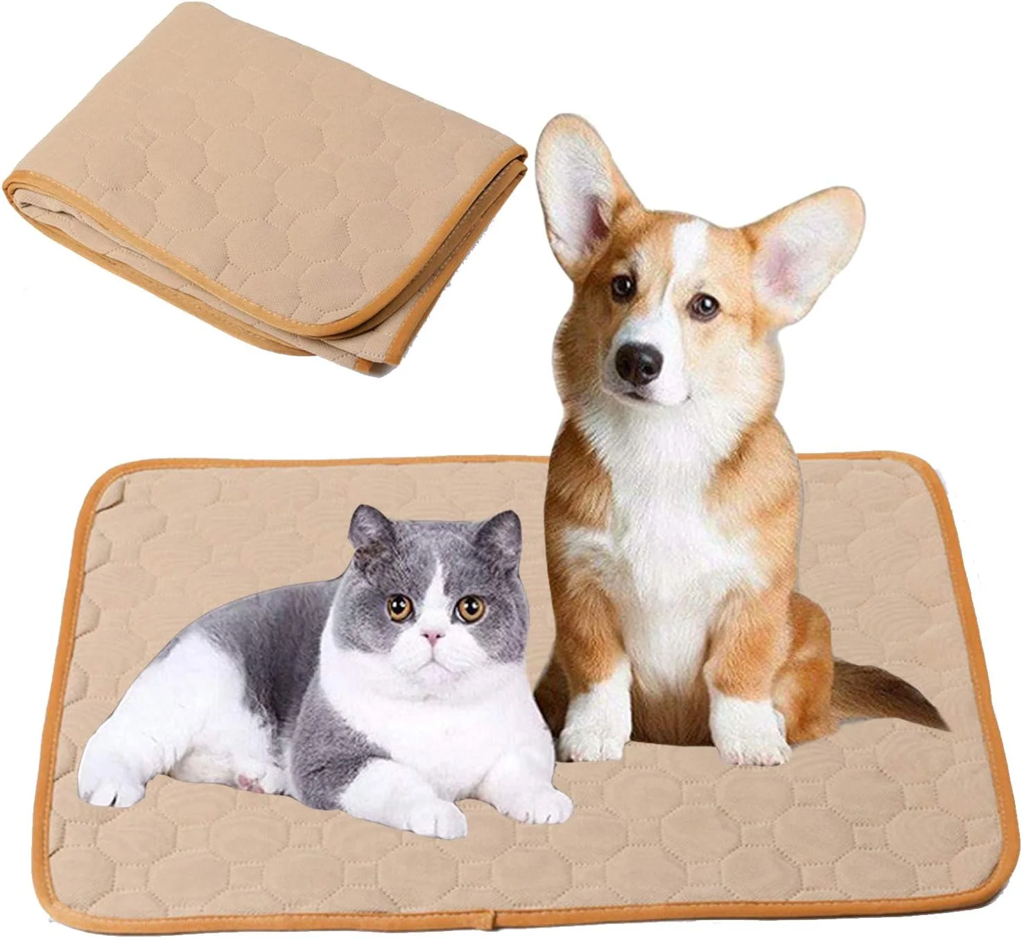 پد ادرار سگ قابل استفاده مجدد، تشک ضد آب سگ، تشک غیر لغزنده برای تخت توله سگ، محافظ مبل و کاناپه، پد آموزش ادرار توله سگ با جذب فوق العاده، ضد نشت، تشک بی اختیاری، پد زایمان