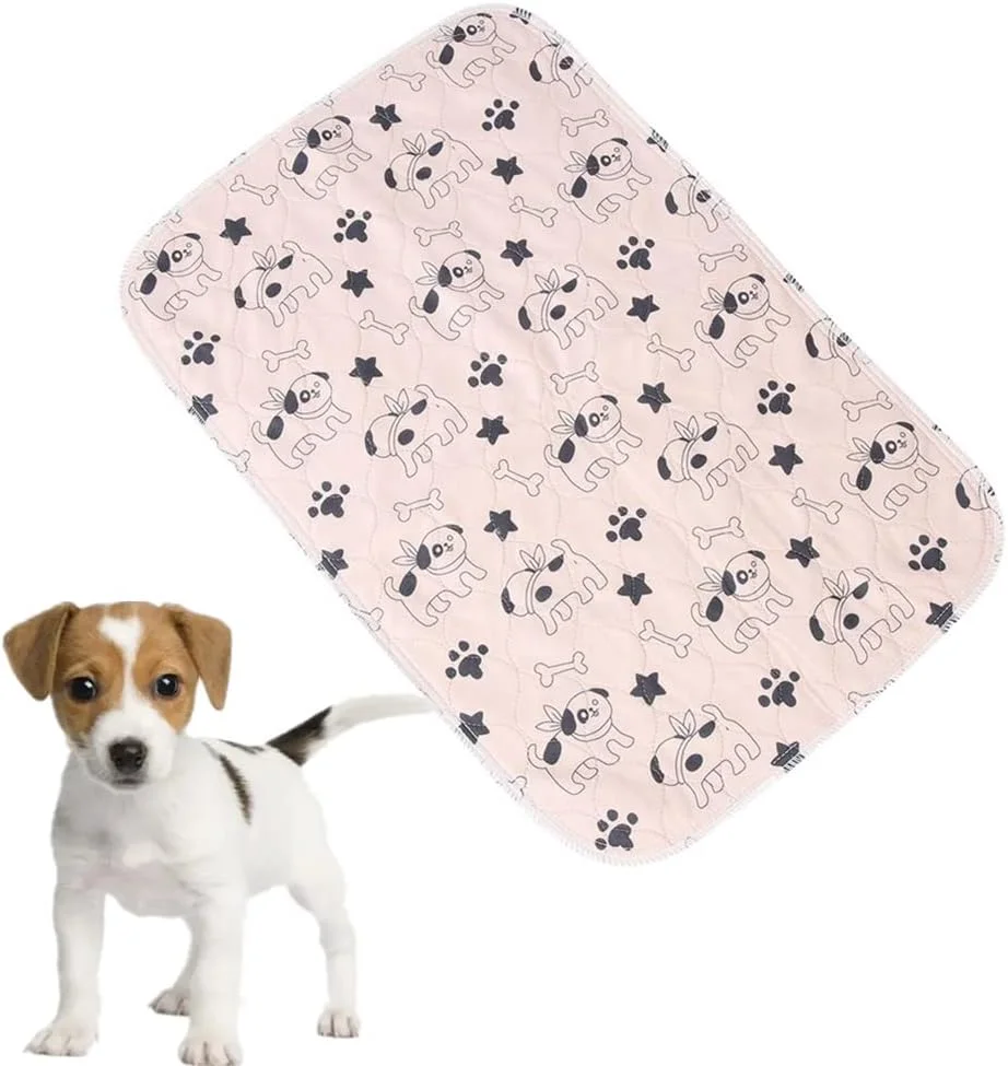 پد ادرار سگ ضد آب در 3 سایز، پدهای زایمان جاذب و زیبا، زیرانداز ادرار توله سگ ضد لغزش برای آموزش سگ، مسافرت و زایمان (40 * 60 سانتی متر)