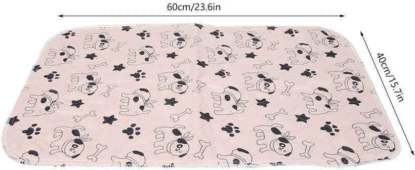 پد ادرار سگ ضد آب در 3 سایز، پدهای زایمان جاذب و زیبا، زیرانداز ادرار توله سگ ضد لغزش برای آموزش سگ، مسافرت و زایمان (40 * 60 سانتی متر)