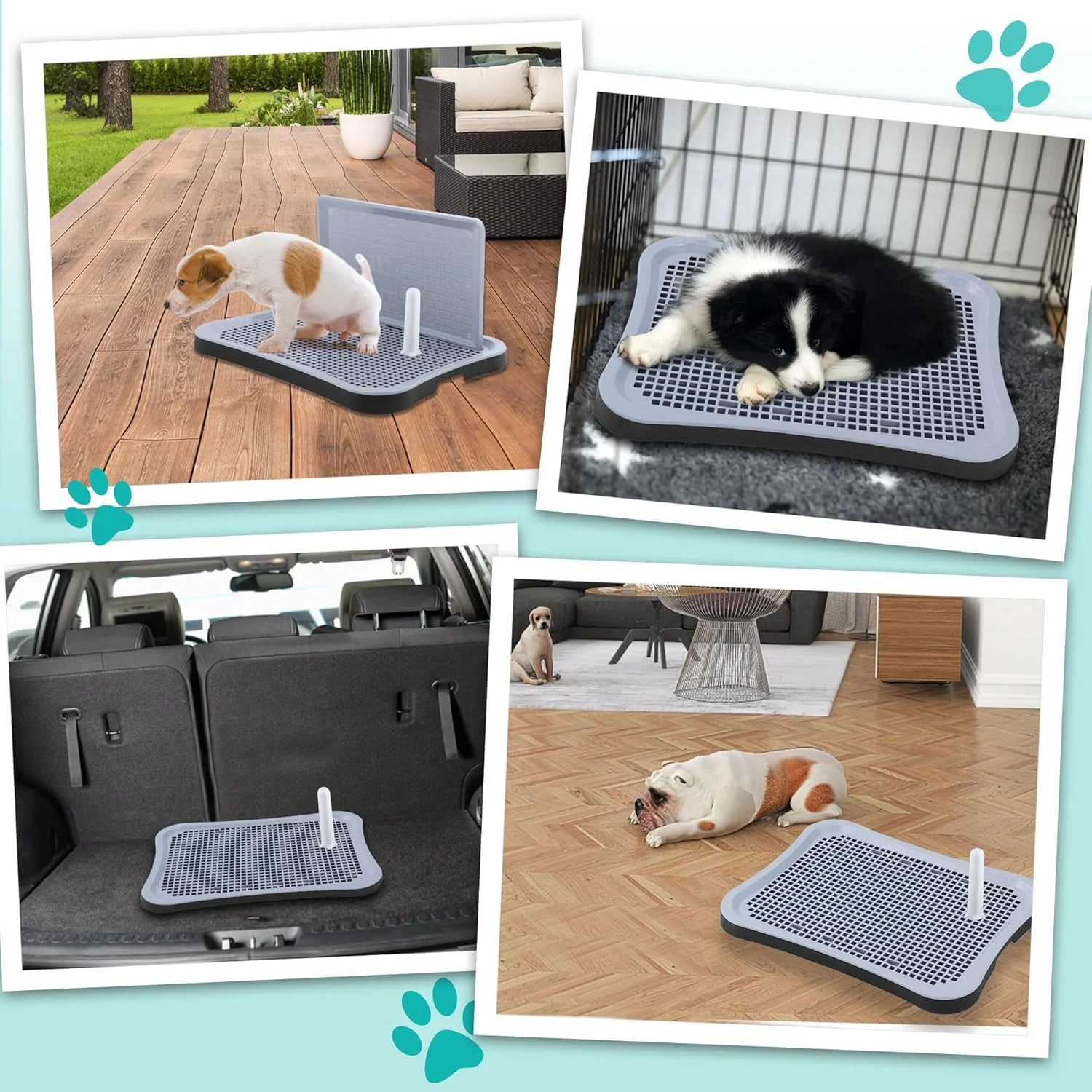 سینی نگهدارنده پد ادرار سگ با محافظ پاشش، ضد آب و ضد لغزش، مناسب برای آموزش ادرار توله سگ، سگ های کوچک و متوسط، تمیز کردن آسان، ایستگاه ادرار سگ در داخل و خارج از خانه سینی نگهدارنده پد ادرار سگ با محافظ پاشش، ضد آب و ضد لغزش، مناسب برای آموزش ادرار توله سگ، سگ های کوچک و متوسط، تمیز کردن آسان، ایستگاه ادرار سگ در داخل و خارج از خانه