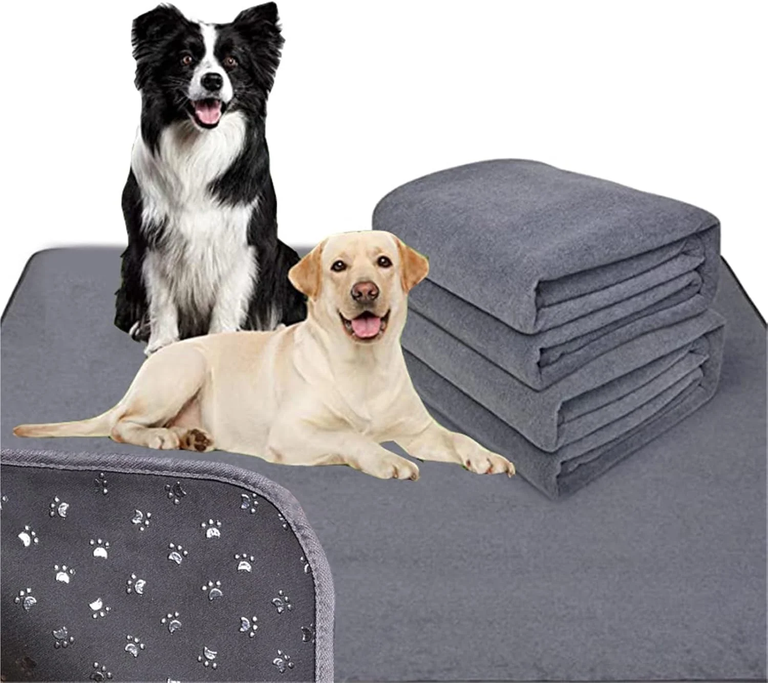 پد ادرار شوی سگ، ضد آب برای پتو، طرح پنجه سگ، قابل استفاده مجدد، جاذب سریع، تشک تخت سگ، پد بزرگ اضافی، فرش برای خواب حیوانات خانگی، نرم، 1 عدد (130-165 سانتی متر)
