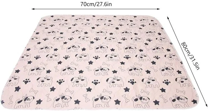 پد ادرار سگ ضد آب در 3 سایز، پدهای زایمان جاذب و زیبا، زیرانداز ادرار توله سگ ضد لغزش برای آموزش سگ، مسافرت و زایمان (70 * 80 سانتی متر)