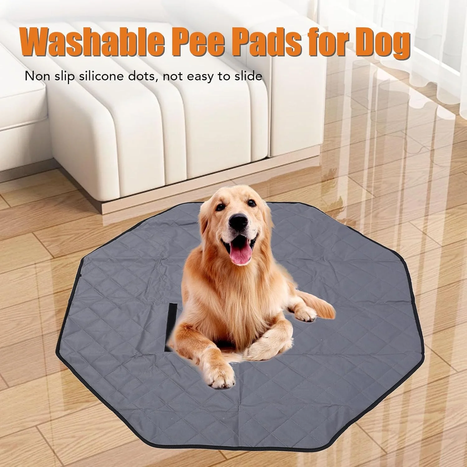 پد بازی سگ، پدهای ادرار قابل شستشو برای سگ ها، شکل هشت ضلعی، پدهای زایمان ضد لغزش، آستر پد آموزش ادرار ضد نشت با قابلیت جذب فوق العاده برای قفس بازی، باکس و فضای داخلی