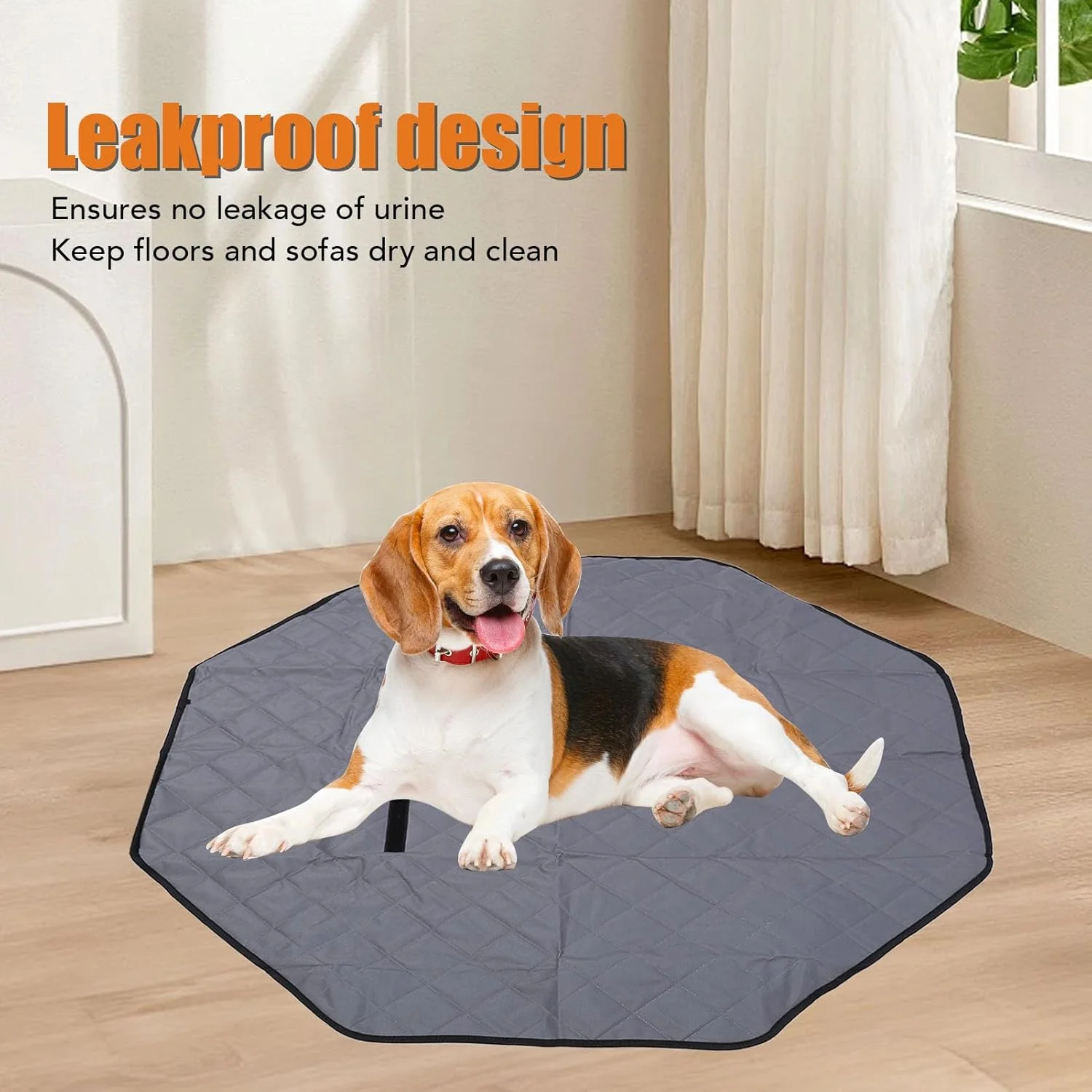 پد بازی سگ، پدهای ادرار قابل شستشو برای سگ ها، شکل هشت ضلعی، پدهای زایمان ضد لغزش، آستر پد آموزش ادرار ضد نشت با قابلیت جذب فوق العاده برای قفس بازی، باکس و فضای داخلی