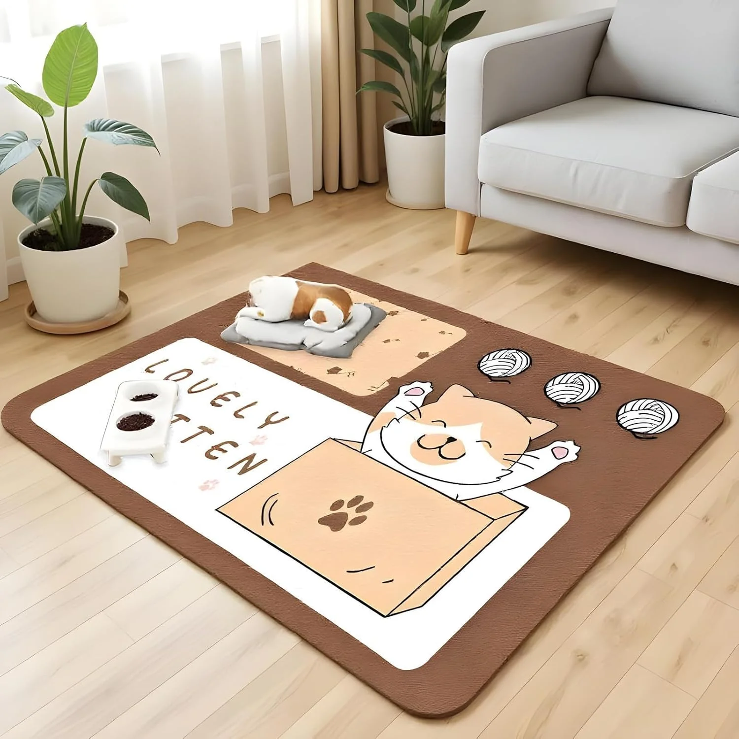 پد زیرانداز ضد آب حیوانات خانگی، پد ضد آب حیوانات خانگی، محافظ ضد لغزش و جاذب ادرار برای آموزش ادرار توله سگ، ظرف غذا و آب