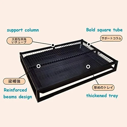 پد آموزشی قابل شستشوی سگ، پد ادرار قابل استفاده مجدد با سینی مشبک برای آموزش در داخل/خارج از خانه، راه حل ایده آل جعبه بستر برای حیوانات خانگی (54x37x8 سانتی متر)