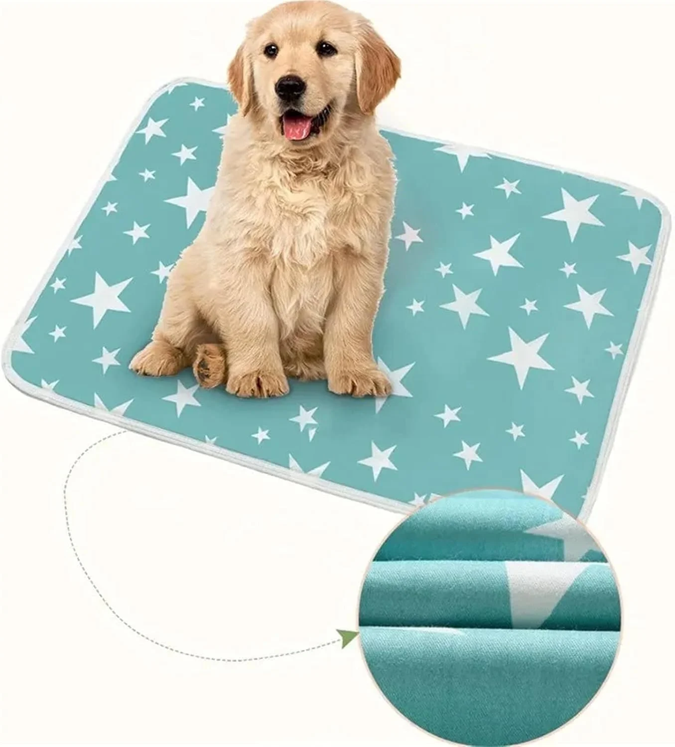 پدهای ادرارشو سگ قابل شستشو، پدهای آموزش ادرار توله سگ، تشک زایمان با قابلیت جذب فوق العاده و قابل استفاده مجدد برای مسافرت در فضای داخلی و خارجی