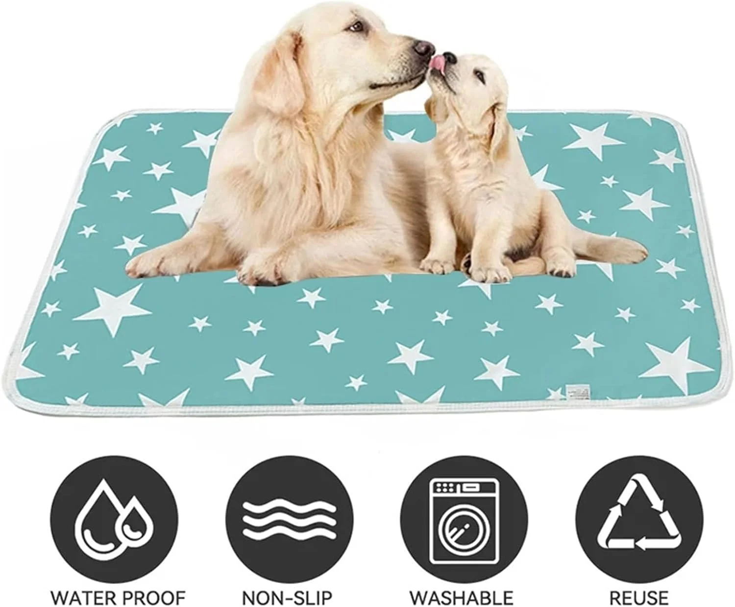 پدهای ادرارشو سگ قابل شستشو، پدهای آموزش ادرار توله سگ، تشک زایمان با قابلیت جذب فوق العاده و قابل استفاده مجدد برای مسافرت در فضای داخلی و خارجی