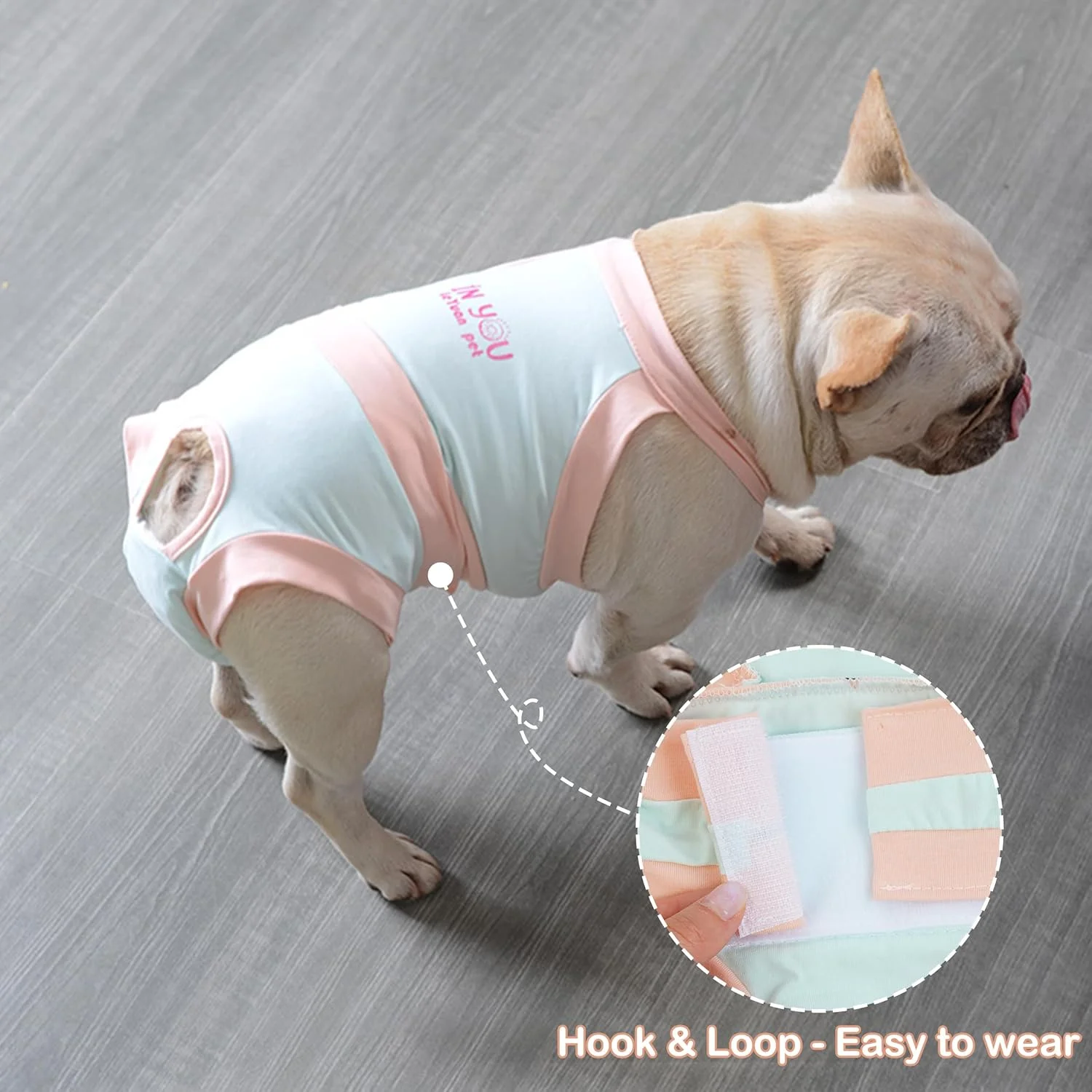 پوشک سگ ماده نخی قابل شستشو با بند شانه ای، شورت بهداشتی نرم و الاستیک قابل استفاده مجدد برای سگ های کوچک، لباس زیر سرهمی سگ بامزه برای بی اختیاری ادرار توله سگ دختر، طراحی سوراخ باسن ضد آزار و اذیت