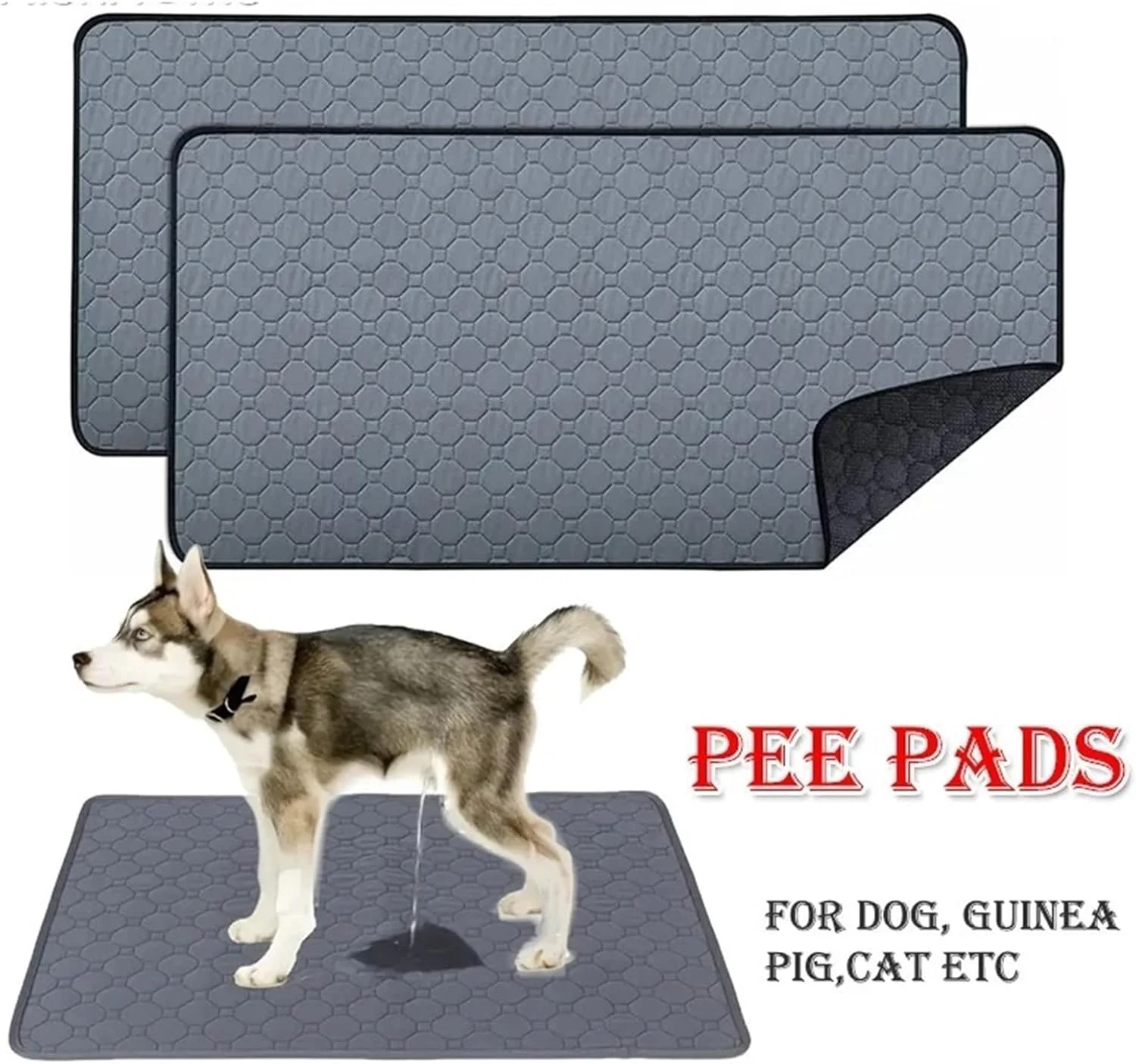 پد ادرار شوی برای سگ، زیرانداز مخصوص جداسازی ادرار حیوانات خانگی، پد آموزش ادرار گربه و توله سگ برای کف خودرو، مبل و صندلی، پد ادرار سگ قابل شستشو و استفاده مجدد (50x70 سانتی متر)