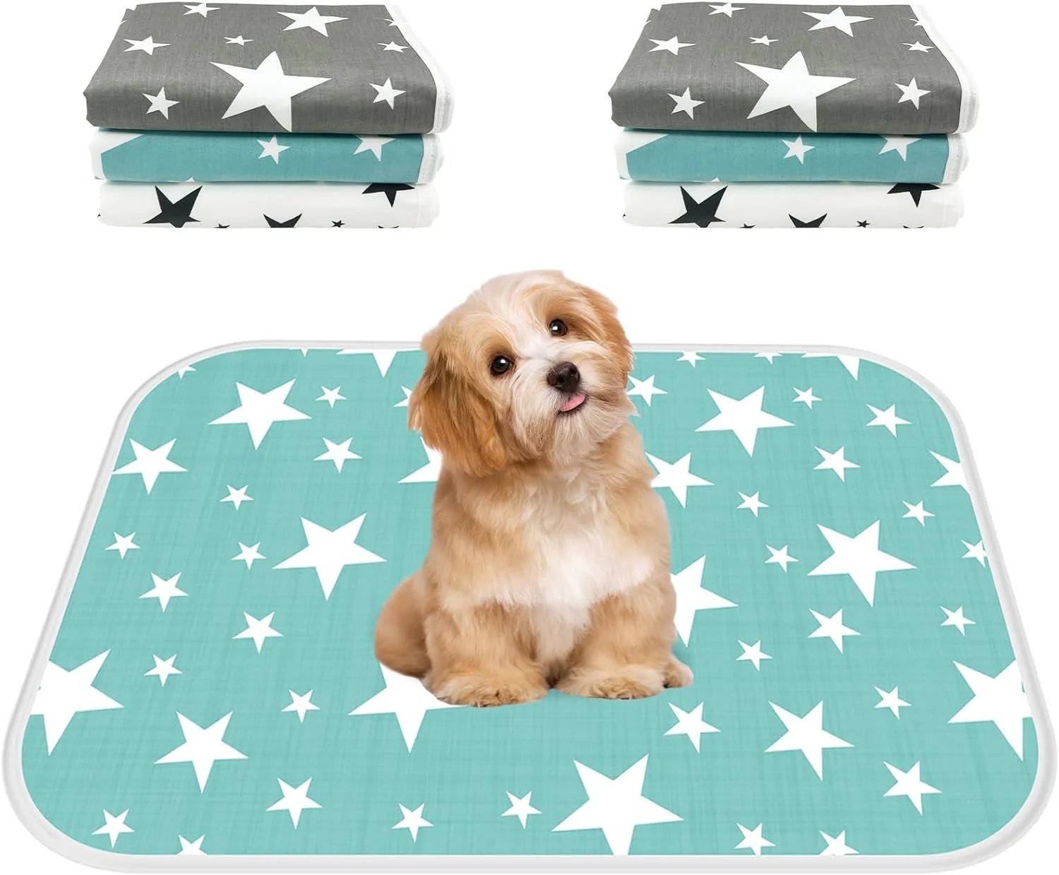 پد سگ قابل شستشو 6 عددی، پد سگ قابل استفاده مجدد، زیرانداز ضد آب سگ، پد ادرار سگ با جذب سریع برای ماشین/فضای داخلی/فضای باز - فروشگاه Kathson