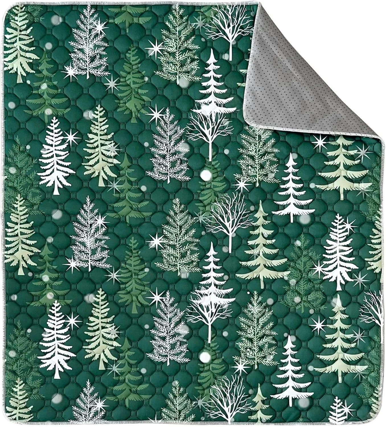 پد ادرار شوی شدنی 2 عددی، زیرانداز آموزشی قابل استفاده مجدد برای سگ و توله سگ، زیرانداز حیوانات خانگی با جذب سریع، ضد نشت و ضد لغزش برای کف، خانه، مسافرت، ماشین - 90 x 80 سانتی متر، طرح جنگل سبز