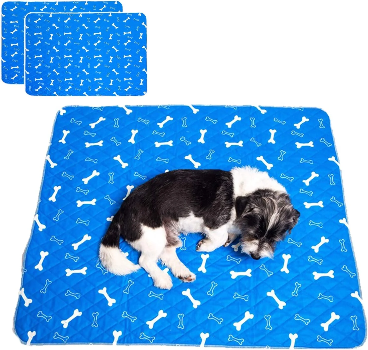 پد ادرار سگ قابل شستشو، بسته 2 عددی، پد آموزشی سگ، پد ادرار حیوانات خانگی قابل استفاده مجدد، پد زایمان توله سگ با جذب فوق العاده، مناسب برای استفاده در داخل و خارج از منزل و مسافرت برای سگ، گربه، خرگوش و حیوانات کوچک