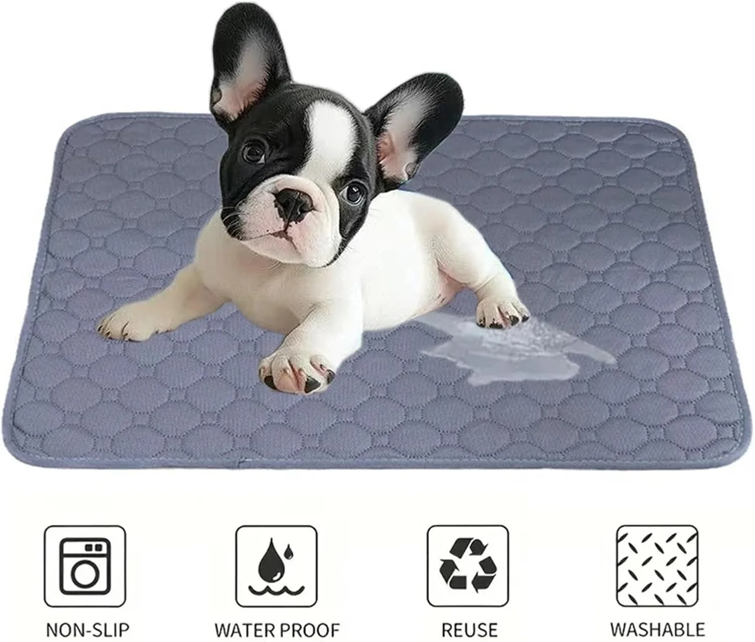 پد ادرار قابل شستشو برای سگ، قابل استفاده مجدد، ضد لغزش، پد ادرار حیوانات خانگی، پد آموزش بستر حیوانات خانگی، پد ادرار صندلی خودرو (50x70 سانتی متر)
