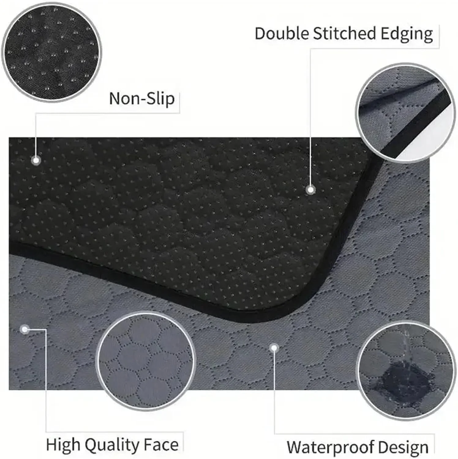 پد ادرار قابل شستشو برای سگ، قابل استفاده مجدد، ضد لغزش، پد ادرار حیوانات خانگی، پد آموزش بستر حیوانات خانگی، پد ادرار صندلی خودرو (50x70 سانتی متر)