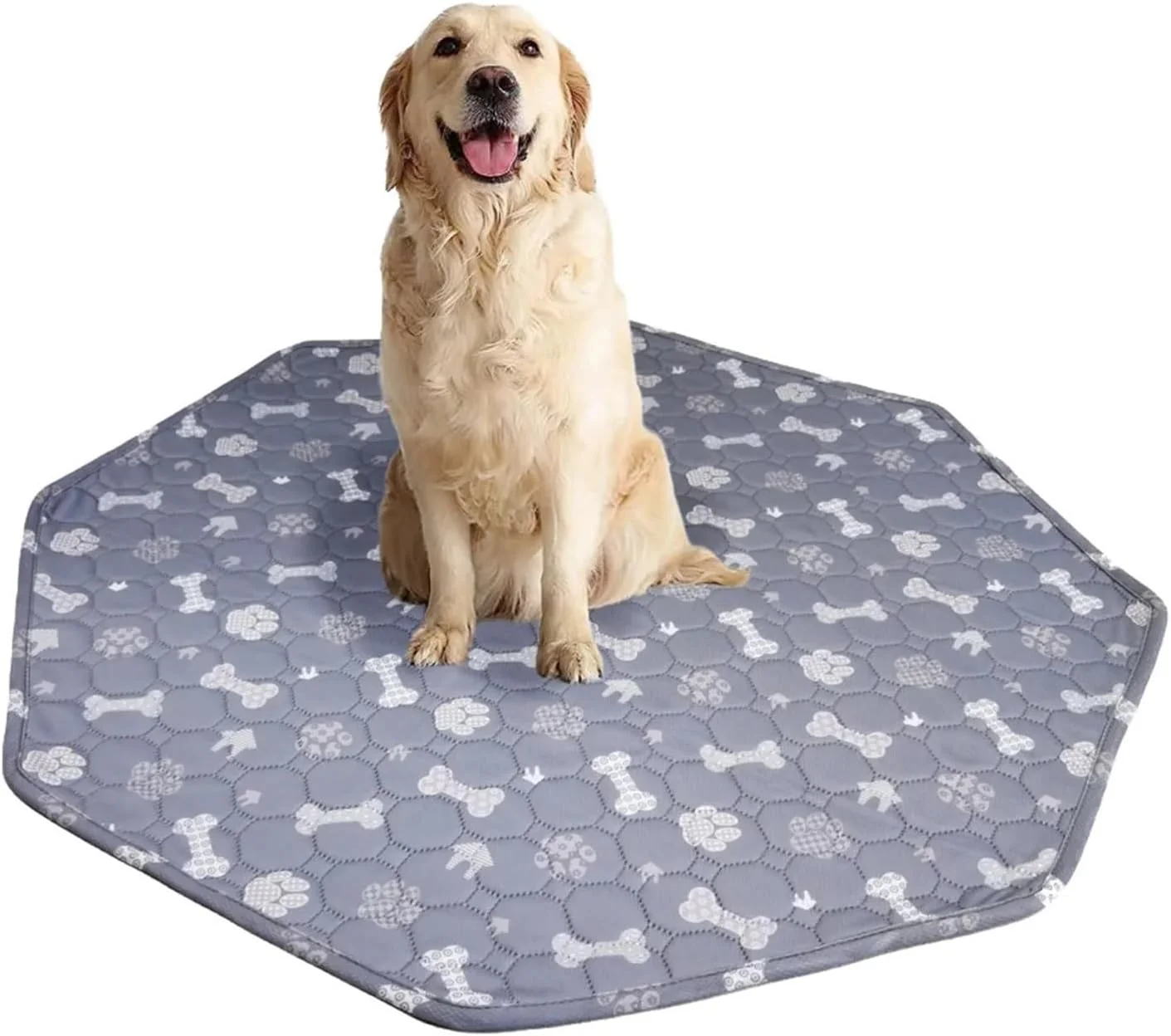 پد ادرار شوی سگ، پد ادرار سگ، پد خواب و بازی حیوانات خانگی، پد ادرار قابل استفاده مجدد، طرح پنجه بامزه، زیرانداز ضد لغزش برای آموزش توله سگ (رنگ 1، 74 * 74 سانتی متر)