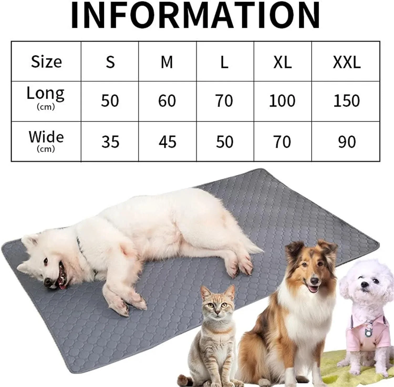 پد ادرار قابل شستشو برای سگ، پد آموزشی توله سگ قابل شستشو و بسیار جاذب، تشک ادرار تخت حیوانات خانگی برای روکش صندلی ماشین حیوانات خانگی (قهوه ای، 60X45CM)