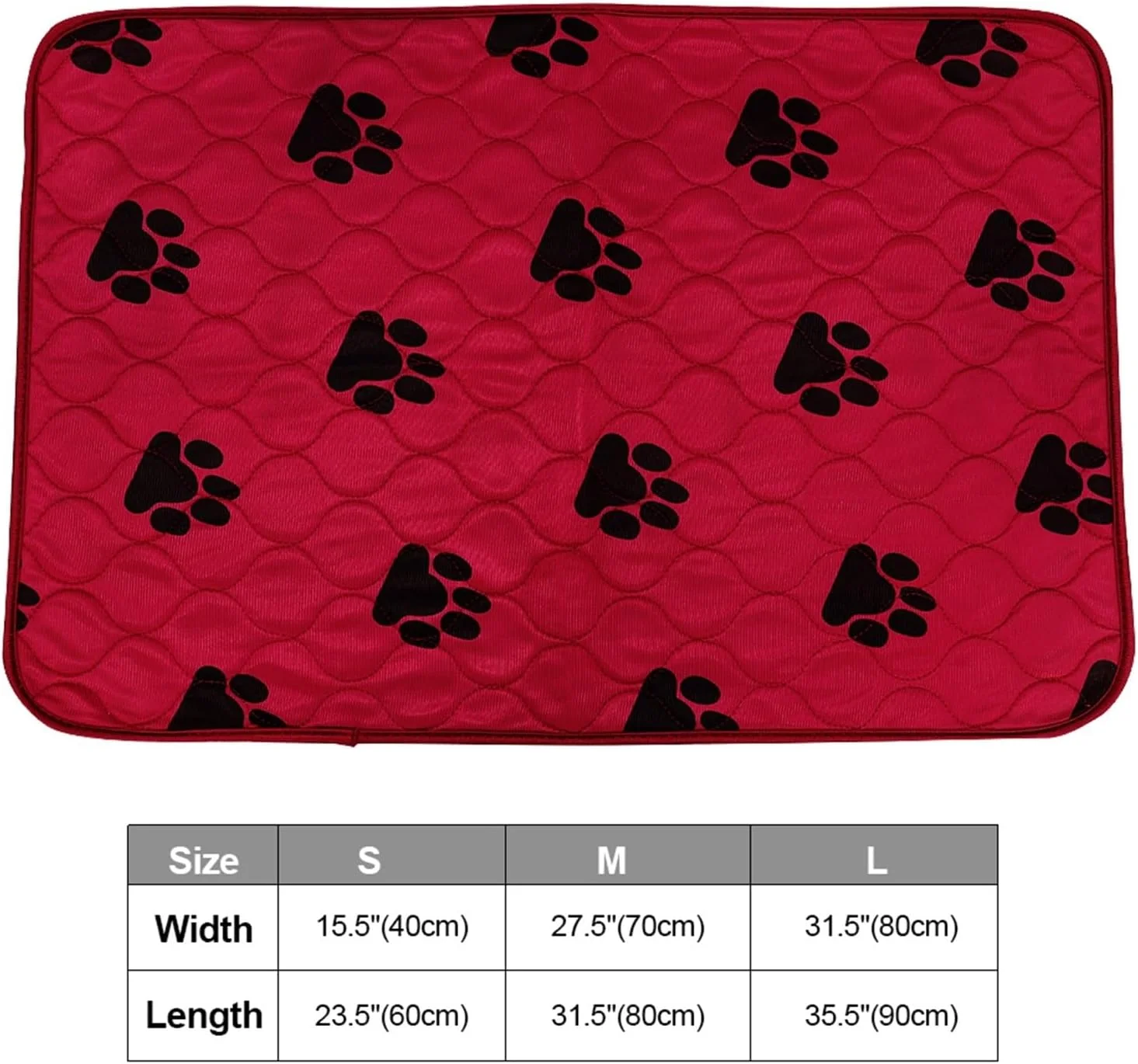 پد ادرار شوی سگ، تشک پوشک حیوانات خانگی قابل استفاده مجدد، پد ادرار ضد آب سگ، پد پوشک سگ و گربه قابل شستشو (137 قهوه ای تیره، S)