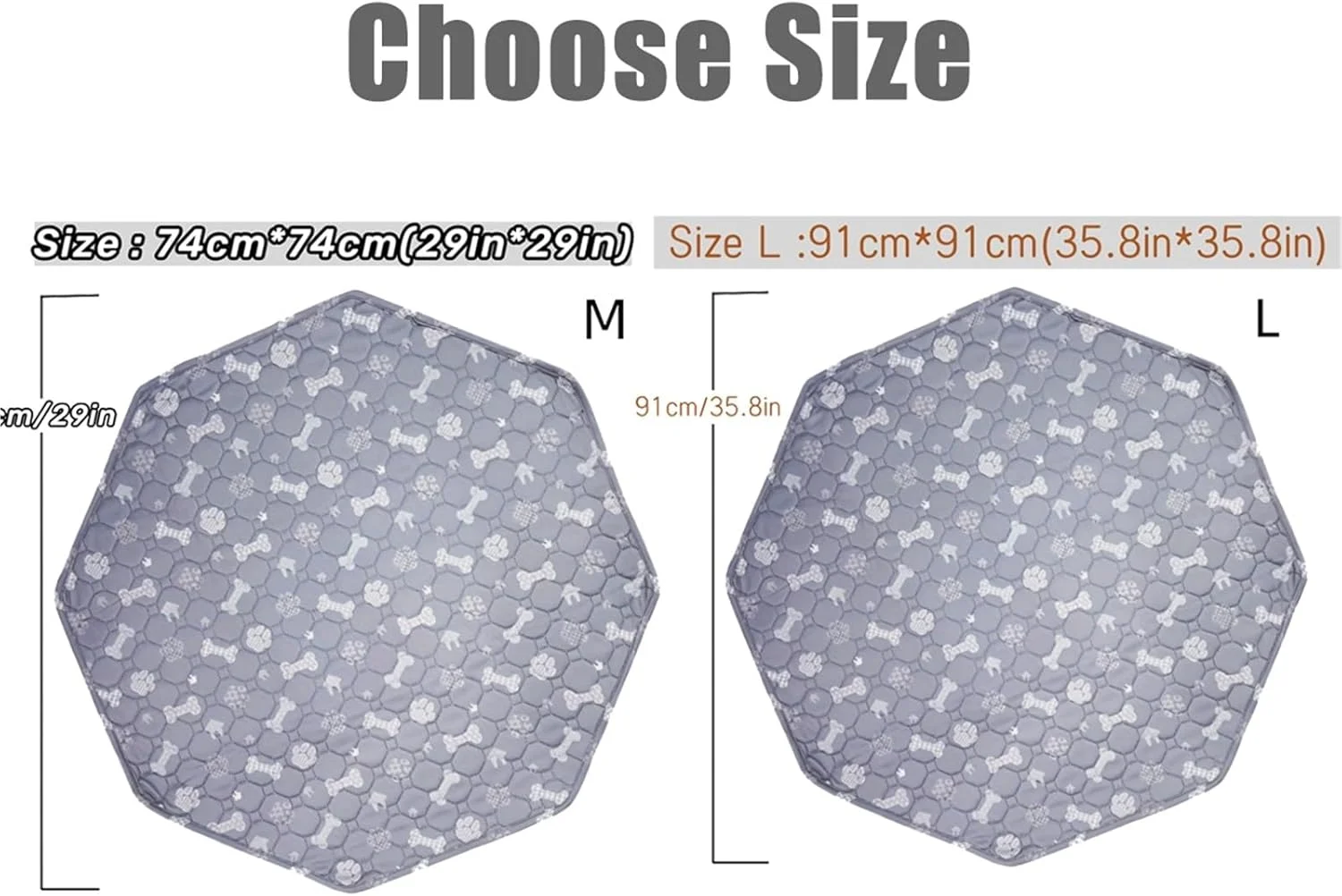پد ادرار شوی سگ، پد ادرار سگ، پد خواب و بازی حیوانات خانگی، پد ادرار قابل استفاده مجدد، طرح پنجه بامزه، زیرانداز ضد لغزش برای آموزش توله سگ (رنگ 1، 74 * 74 سانتی متر)