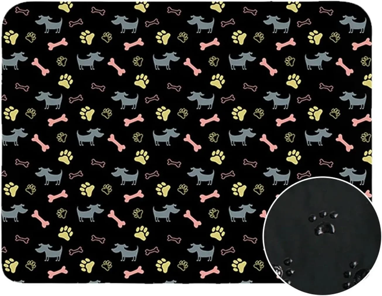 پدهای ادرار قابل شستشو برای سگ، پد ادرار سگ قابل استفاده مجدد، پتو جاذب، پوشک، پد آموزشی توله سگ قابل شستشو، تشک ادرار تخت حیوانات خانگی برای پوشش صندلی ماشین حیوانات خانگی (رنگ 1، 45X60CM)