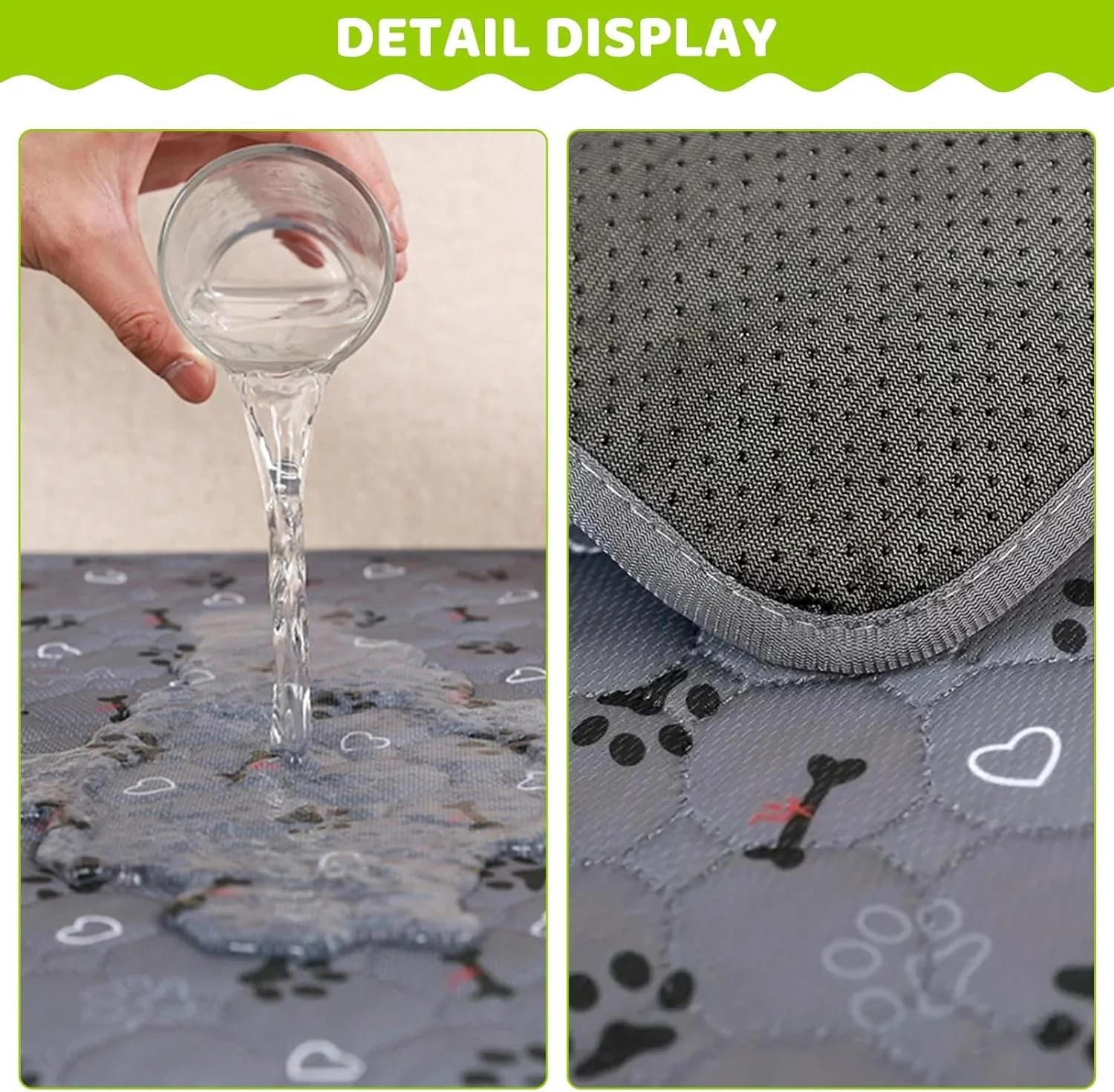 پد ادرار قابل شستشو برای حیوانات خانگی، بسته 2 عددی پد سگ قابل استفاده مجدد، پد سگ با جذب سریع، ضد لغزش، جاذب، خشک شدن آسان برای سگ ها، گربه ها - 45 x 60 سانتی متر