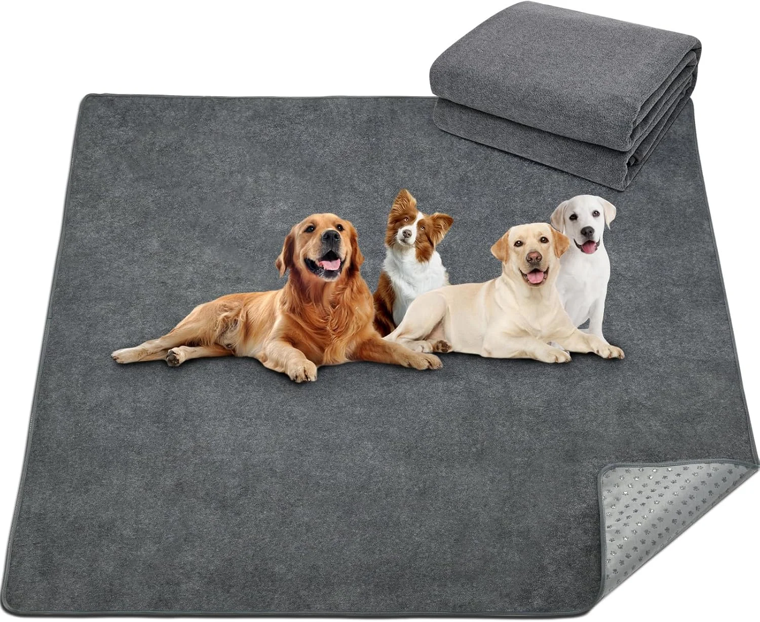 پدهای قابل شستشوی سگ، 133 در 208 سانتی متر، پدهای جاذب سریع ادرار سگ - پدهای آموزشی حیوانات خانگی برای توله سگ ها، سگ های مسن یا بی اختیاری ادرار