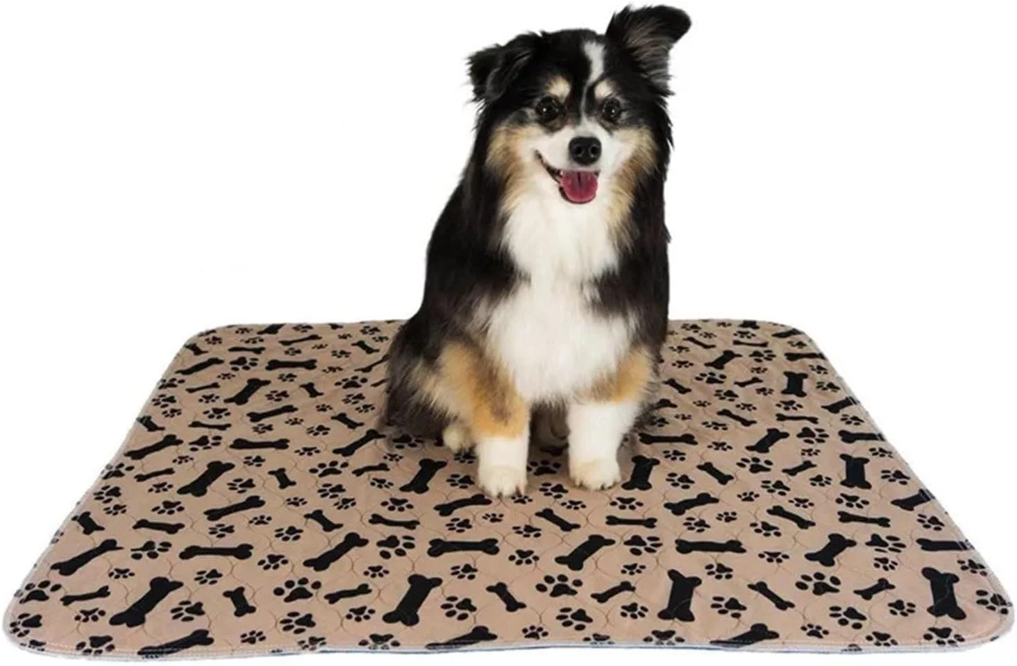 پد ادرار قابل شستشو برای سگ، پد ادرار حیوانات خانگی قابل استفاده مجدد، تشک پوشک سگ و گربه قابل شستشو، 3 لایه جاذب، پد پوشک سگ طرح استخوان و پنجه برای مبل، تخت، کف (رنگ 2، 40X60CM)
