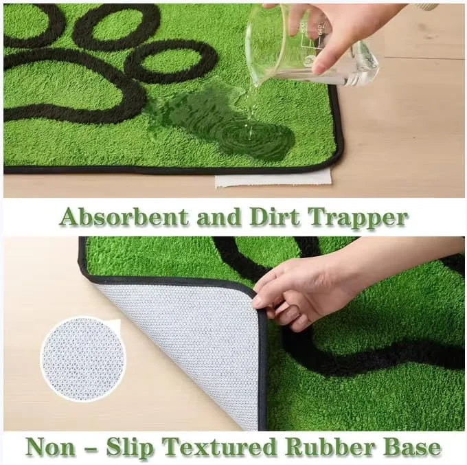 پدهای مراقبت از حیوانات خانگی قابل شستشو - بسته 2 عددی پدهای محافظتی خانگی بسیار جاذب با سطح بافت چمن، 45x60 سانتی متر