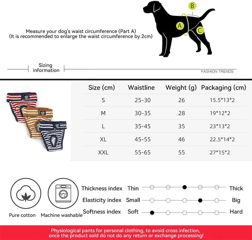 پوشک سگ ماده قابل شستشو، بسته 3 عددی پوشک قابل استفاده مجدد برای سگ در دوران قاعدگی، پوشک سگ ماده جاذب برای بی اختیاری ادرار حیوانات خانگی با دکمه های قابل تنظیم (L) پوشک سگ ماده قابل شستشو، بسته 3 عددی پوشک قابل استفاده مجدد برای سگ در دوران قاعدگی، پوشک سگ ماده جاذب برای بی اختیاری ادرار حیوانات خانگی با دکمه های قابل تنظیم (L)