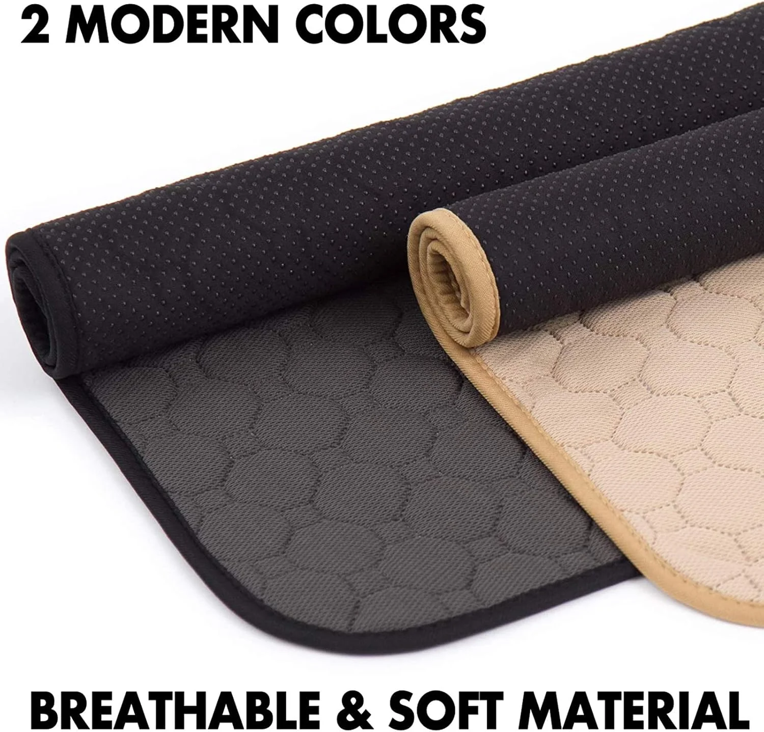 پدهای ادرار قابل شستشو و استفاده مجدد برای سگ ها و توله سگ ها، بسته 2 عددی، پد زایمان حیوانات خانگی جاذب و ضد لغزش، پدهای آموزش دستشویی توله سگ، زیرانداز کاسه آب و غذای حیوانات خانگی به همراه کاسه تاشو