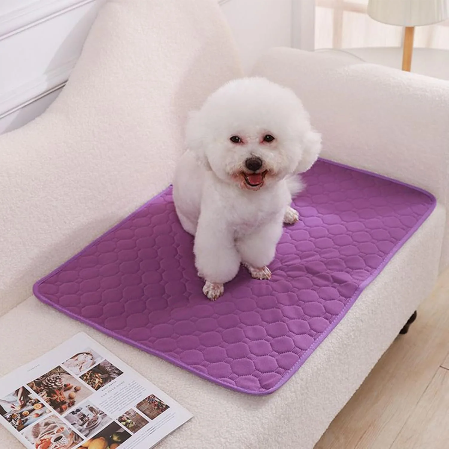 پدهای ادرار شوی سگ - پدهای جاذب و قابل استفاده مجدد ادرار توله سگ - لوازم ضد آب و ضد نشت حیوانات خانگی، تشک زایمان برای سفر، مناسب برای سگ، گربه و تمام نژادها