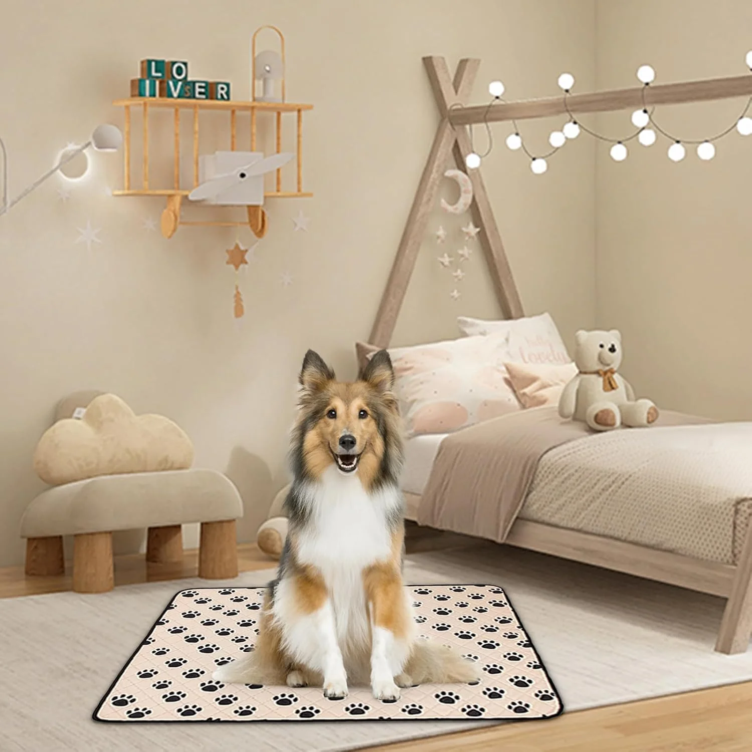 پد ادرار شوی سگ | پد دستشویی سگ قابل استفاده مجدد برای باکس - زیرانداز ضد نشت ادرار حیوانات خانگی برای آموزش دستشویی، زایمان، پرستاری، داخل و خارج از منزل